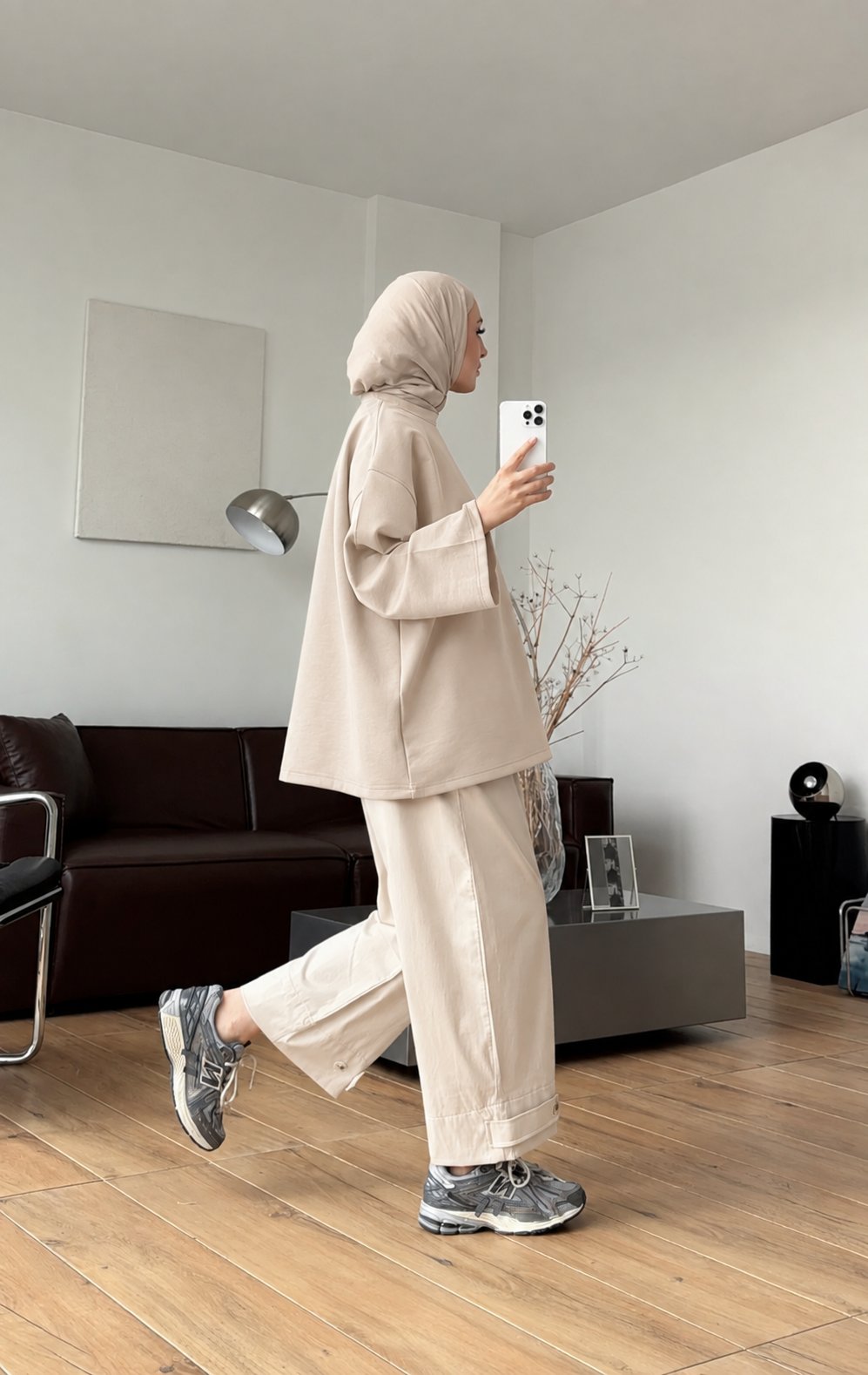 Kadın Seyyar Bağlamalı Oy-sho Kumaş Tunik M62410 - Bej