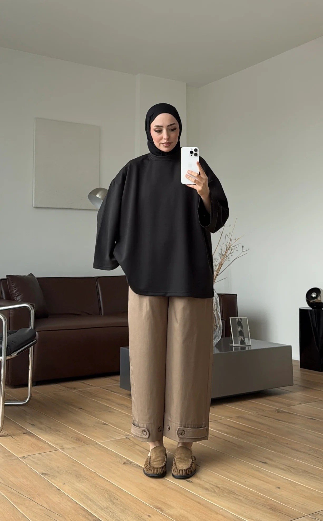 Kadın Seyyar Bağlamalı Oy-sho Kumaş Tunik M62410 - Siyah