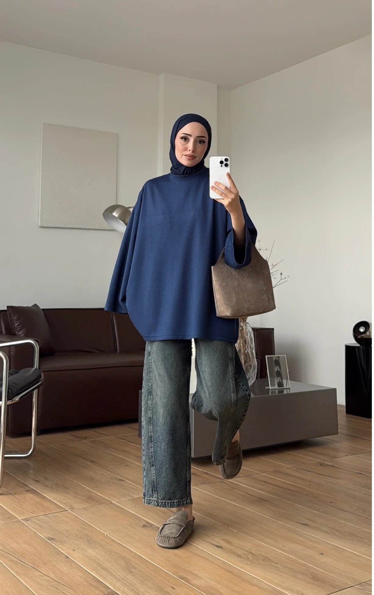 Kadın Seyyar Bağlamalı Oy-sho Kumaş Tunik M62410 - Lacivert