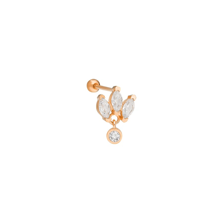 Askılı Çiçek Piercing 717128 Rose