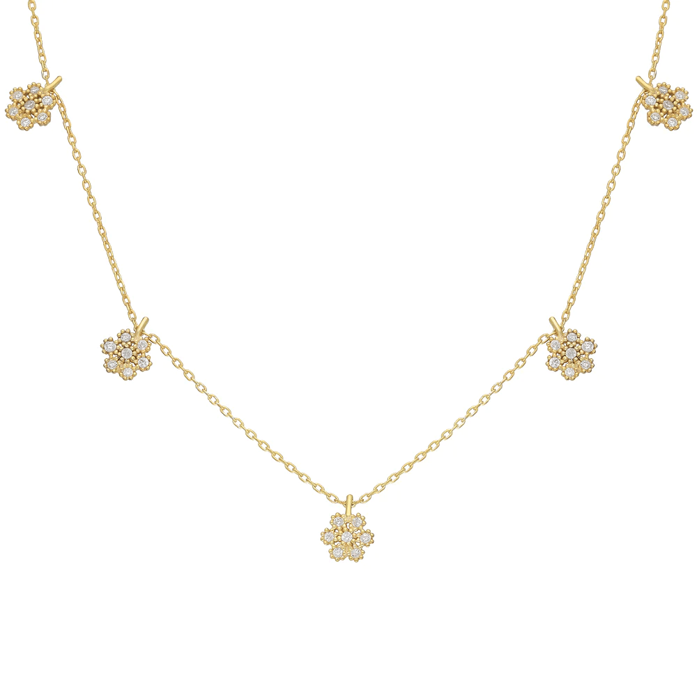 Flower Sallantılı Kolye 718909 Gold