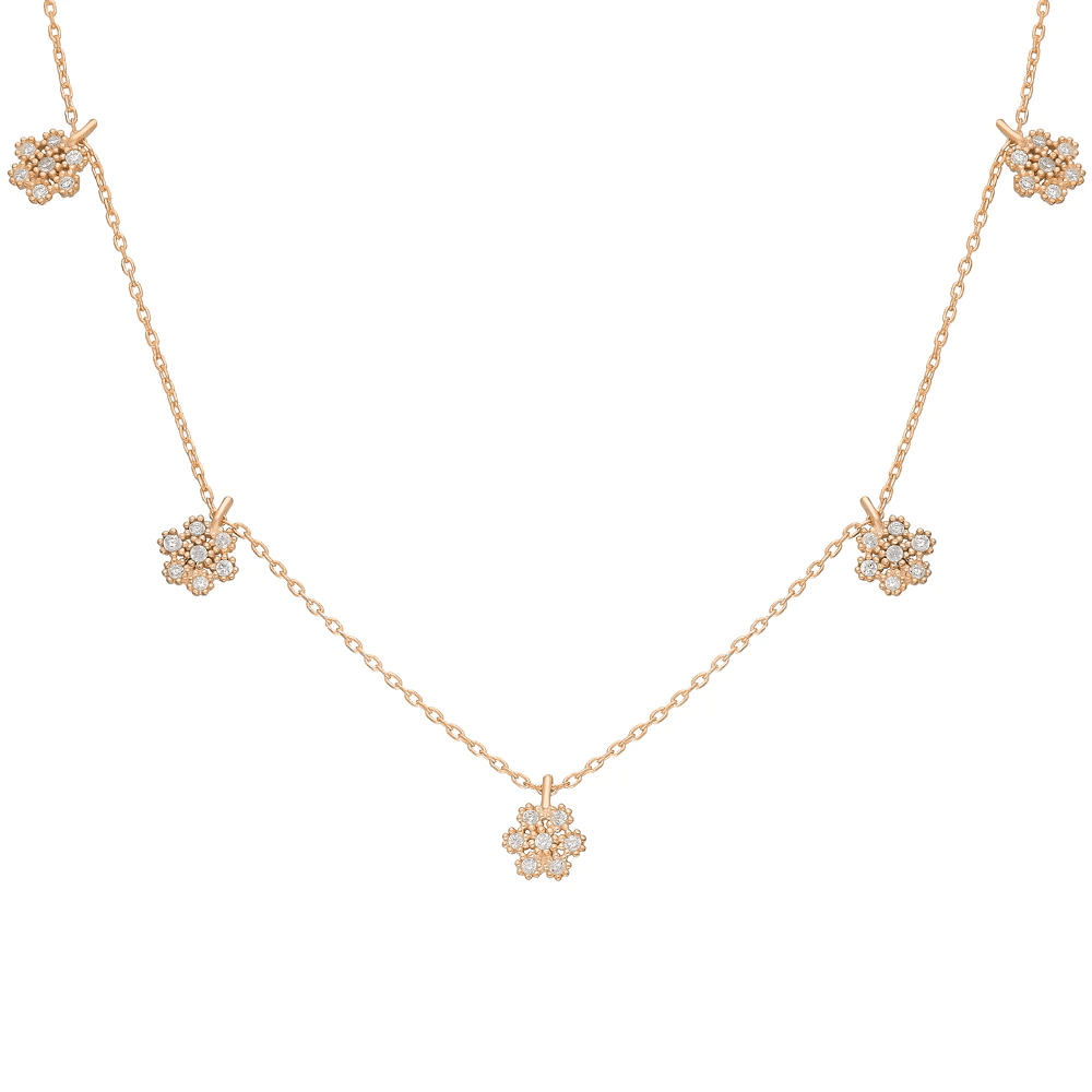 Flower Sallantılı Kolye 718909 Gold