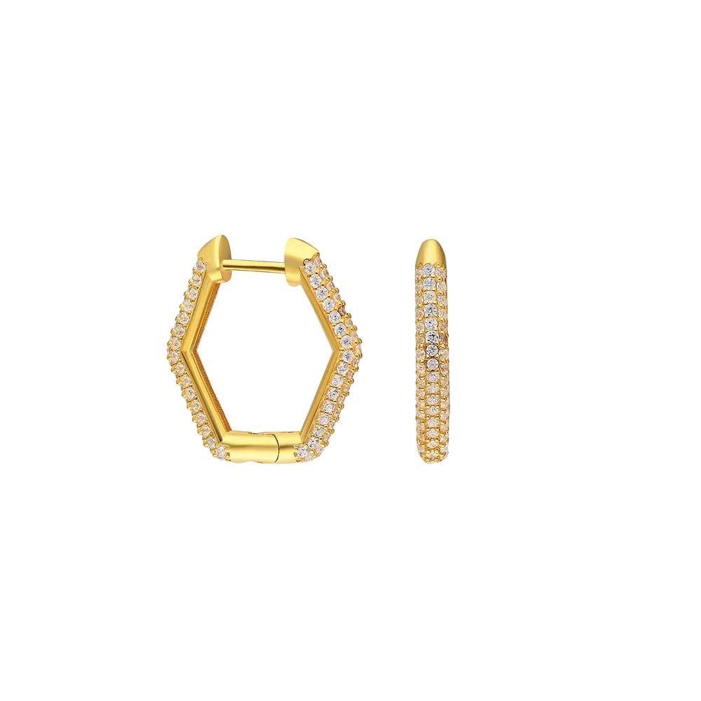 Hexagon Zirkon Küpe 717050