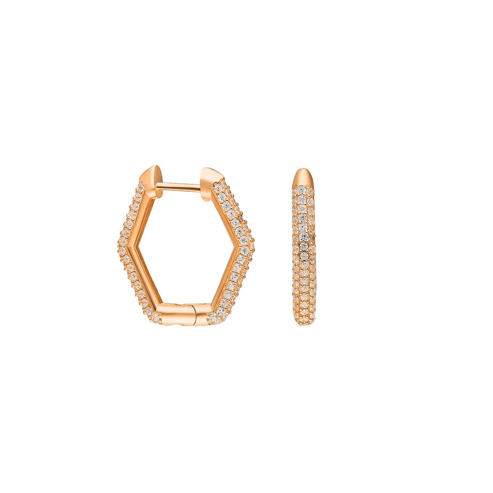 Hexagon Zirkon Küpe 717050