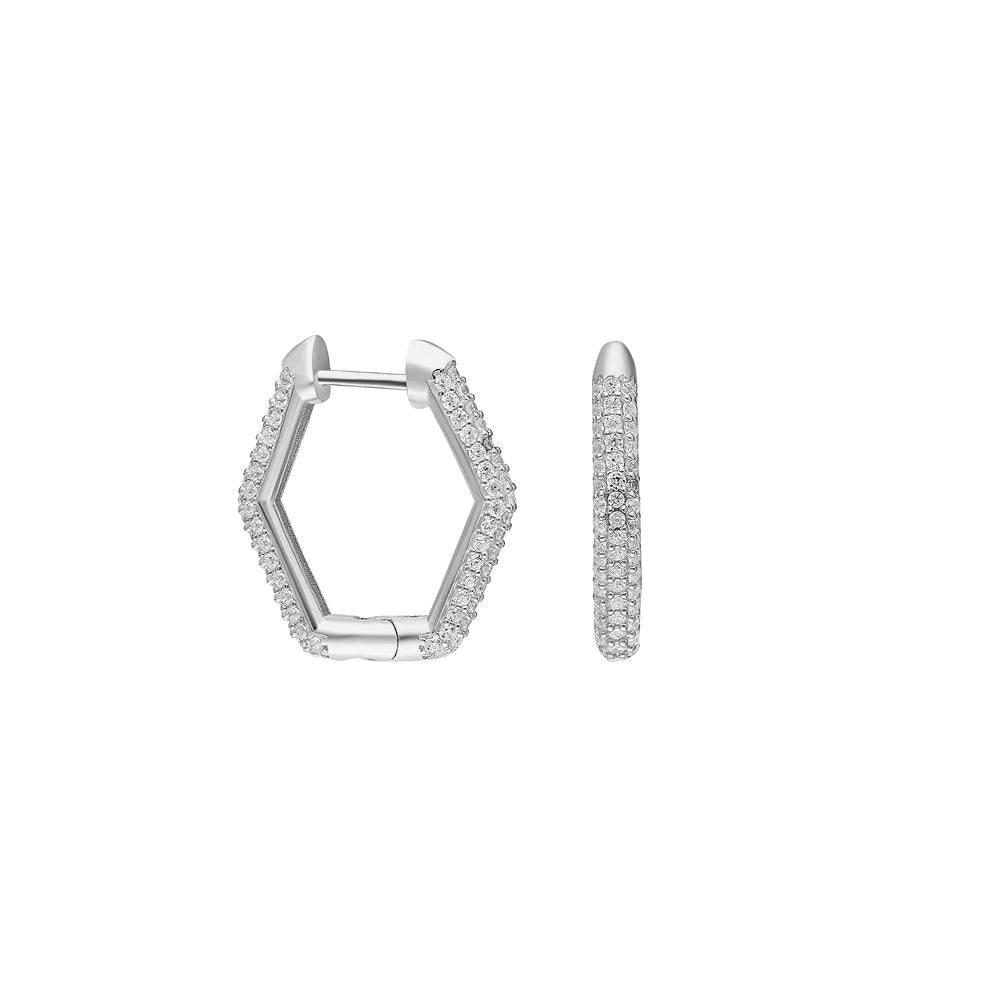 Hexagon Zirkon Küpe 717050