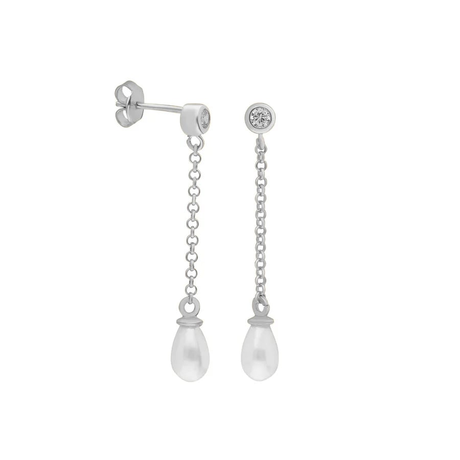 İncili Askılı küpe 717136 Silver