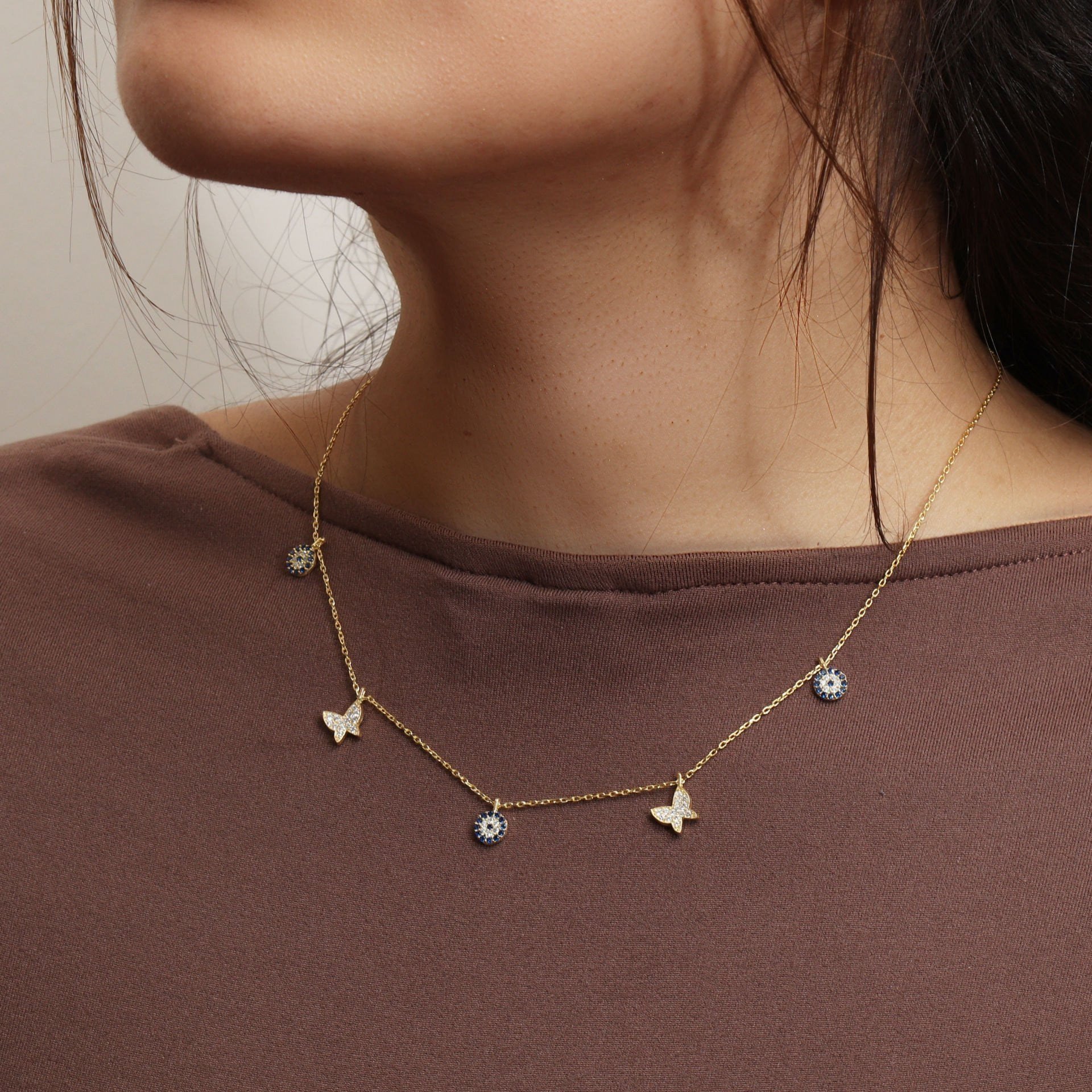 Kelebek Charm Kolye 718901 Gold