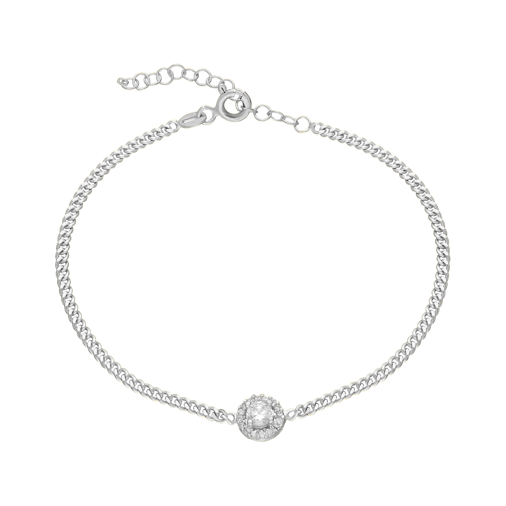 Taşlı Bileklik 717023 Silver