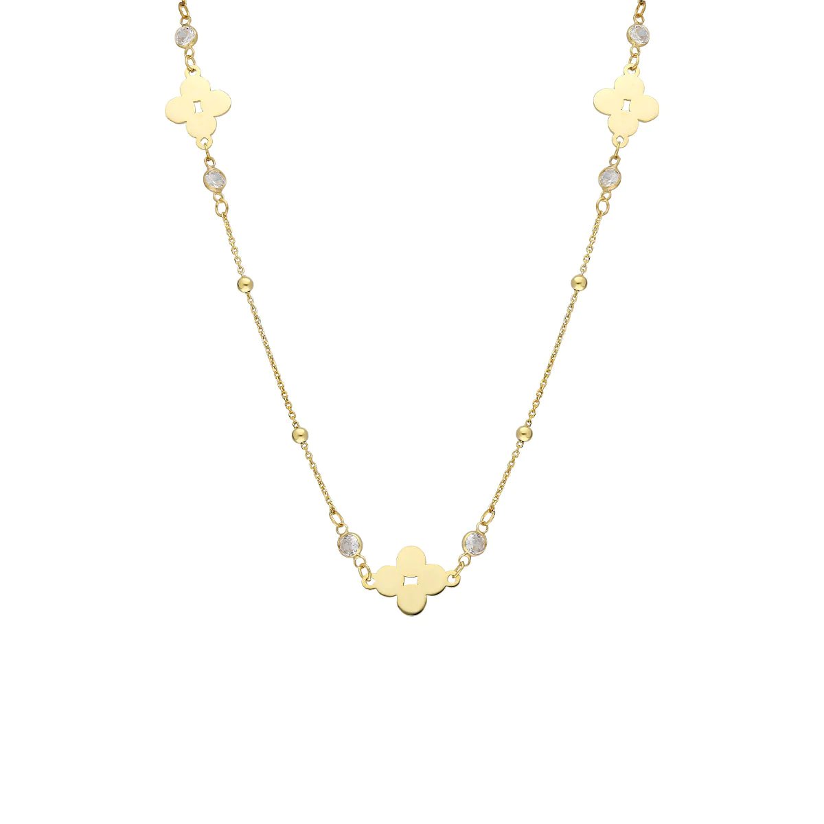 Yonca Zincir Kolye 718947 Gold