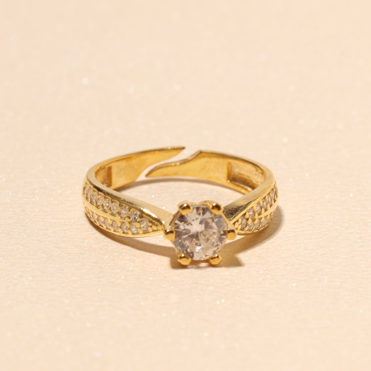 Zirkon Tektaş Yüzük 718863 Gold