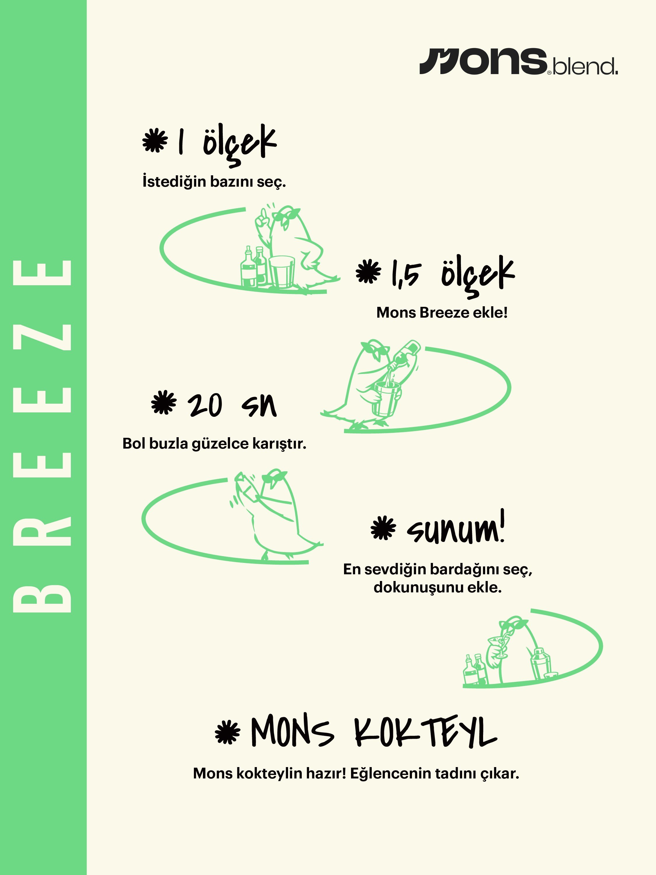 MONS Breeze – Lemongrass Kokteyl Karışımı (1L)