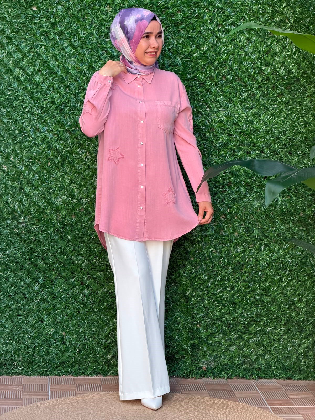  Pembe Yıldız Tensel Tunik