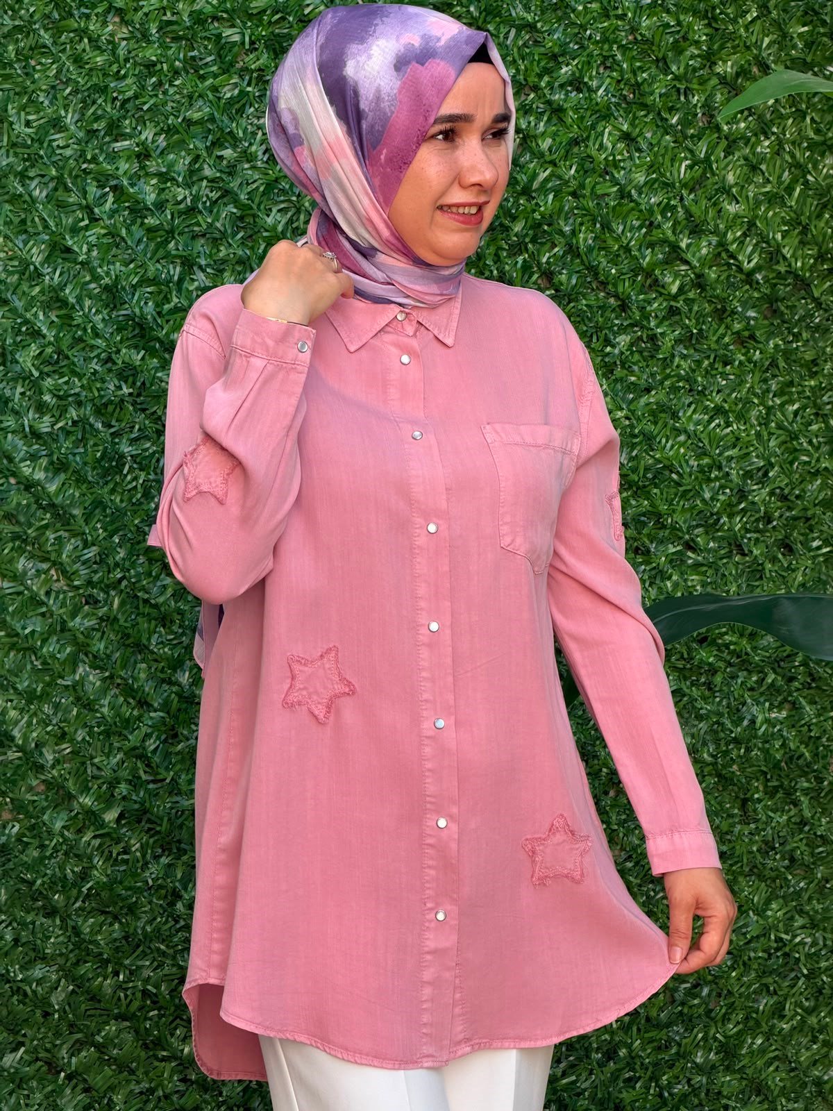  Pembe Yıldız Tensel Tunik