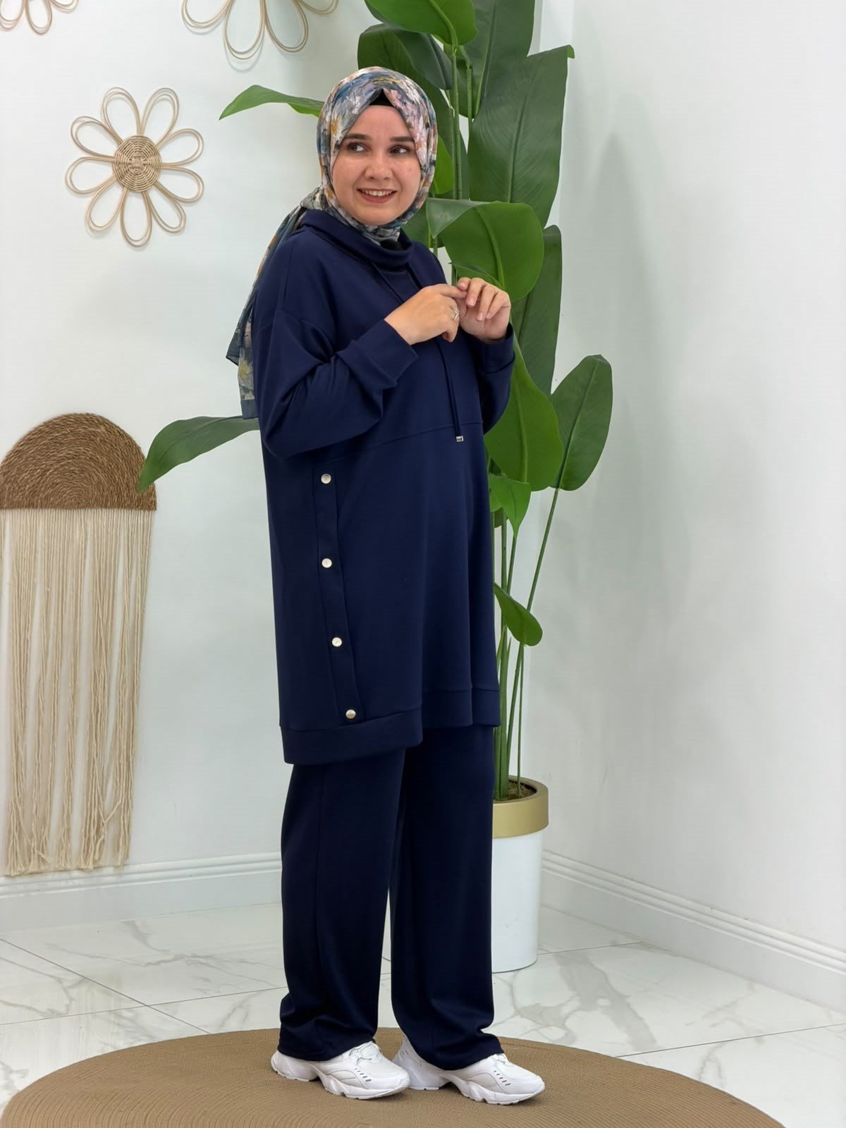4102 Lacivert Zımbalı Takım