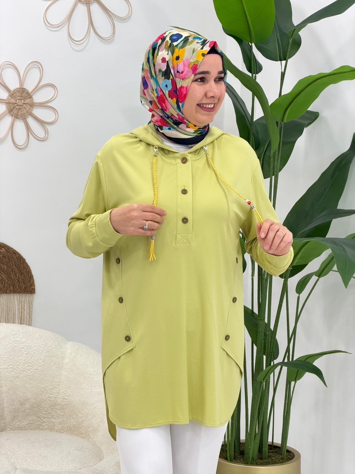 Asit Kapşonlu Tunik