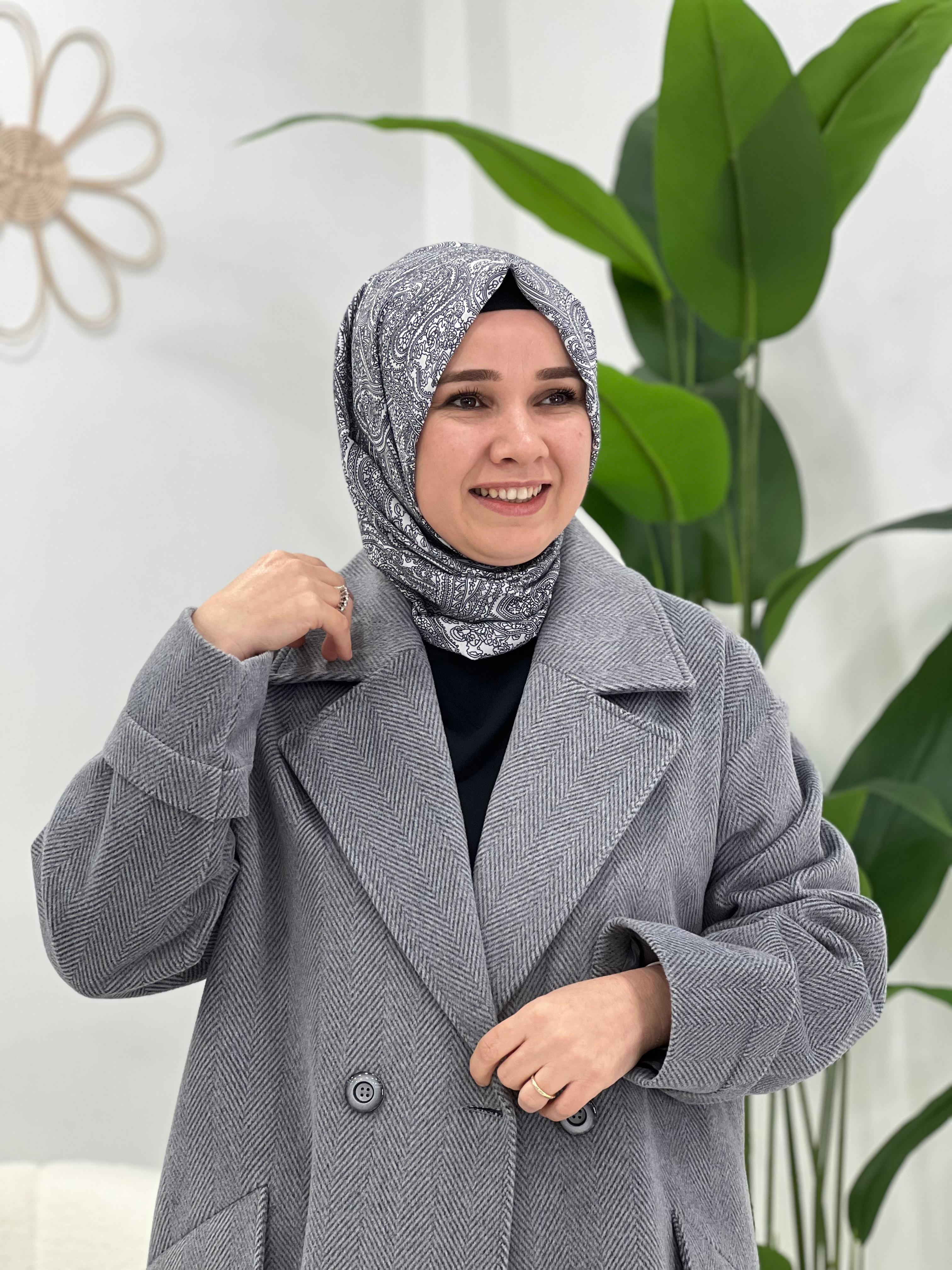Balık Sırtı Desenli Kaban