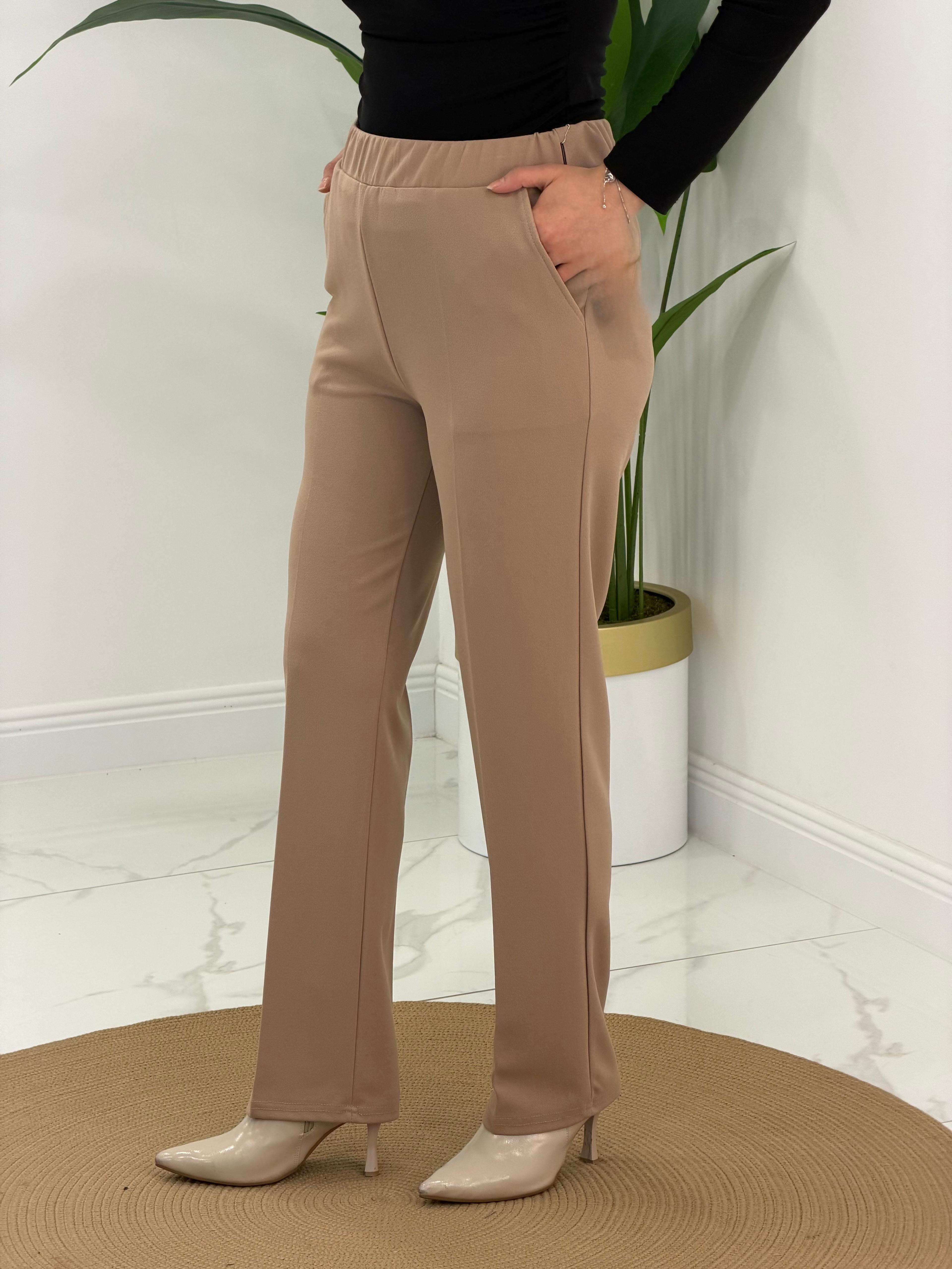 Bej İthal Sukuba Dar Paça Pantalon