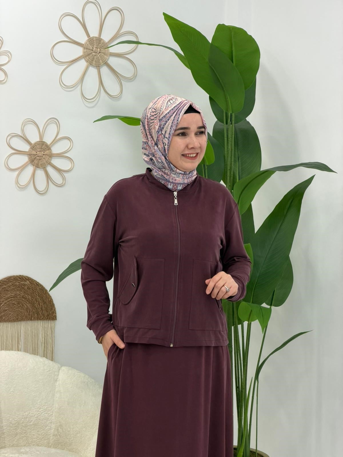 Bordo Cepli Etekli Takım