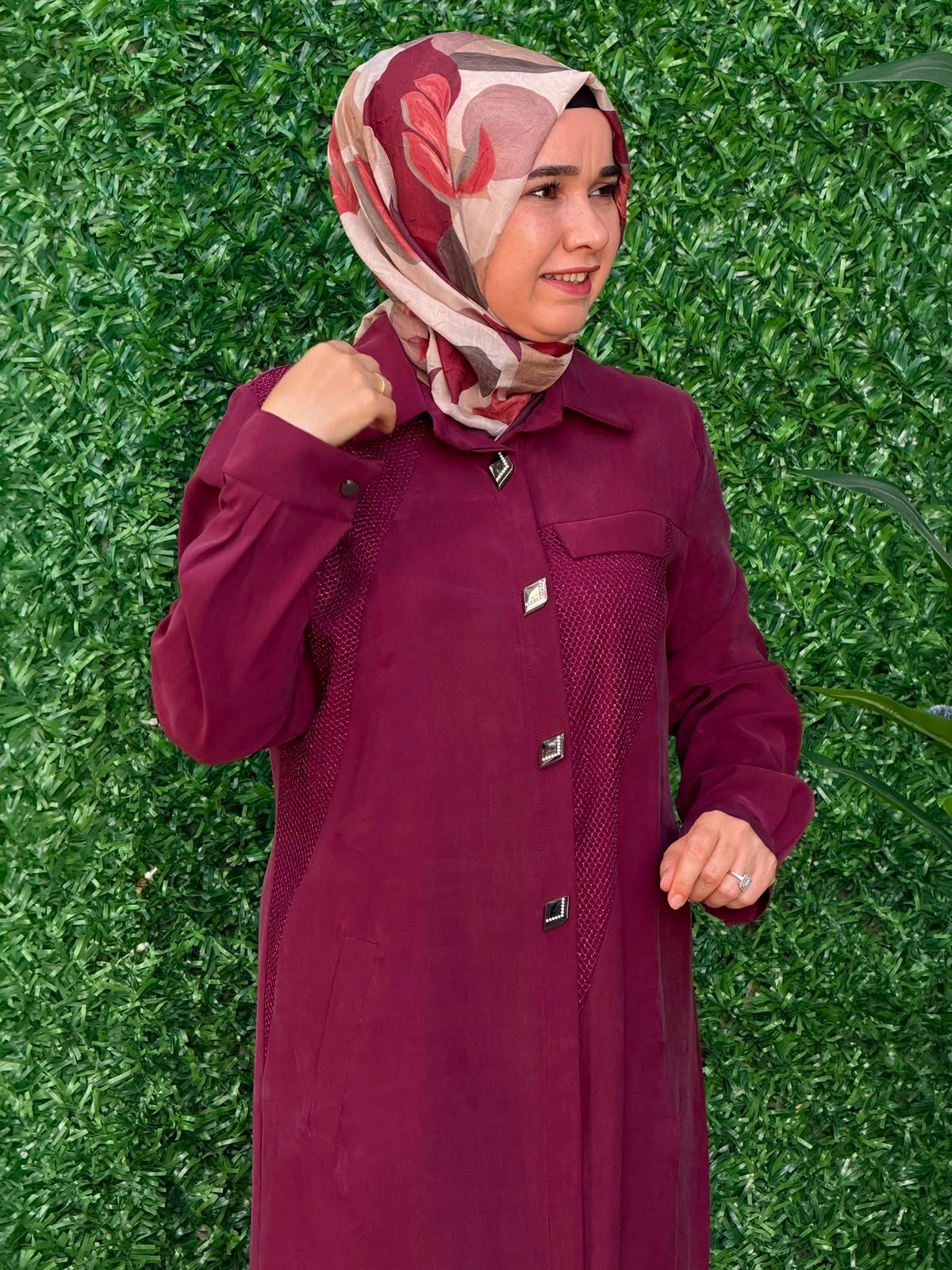Bordo Giy Çık Tunik