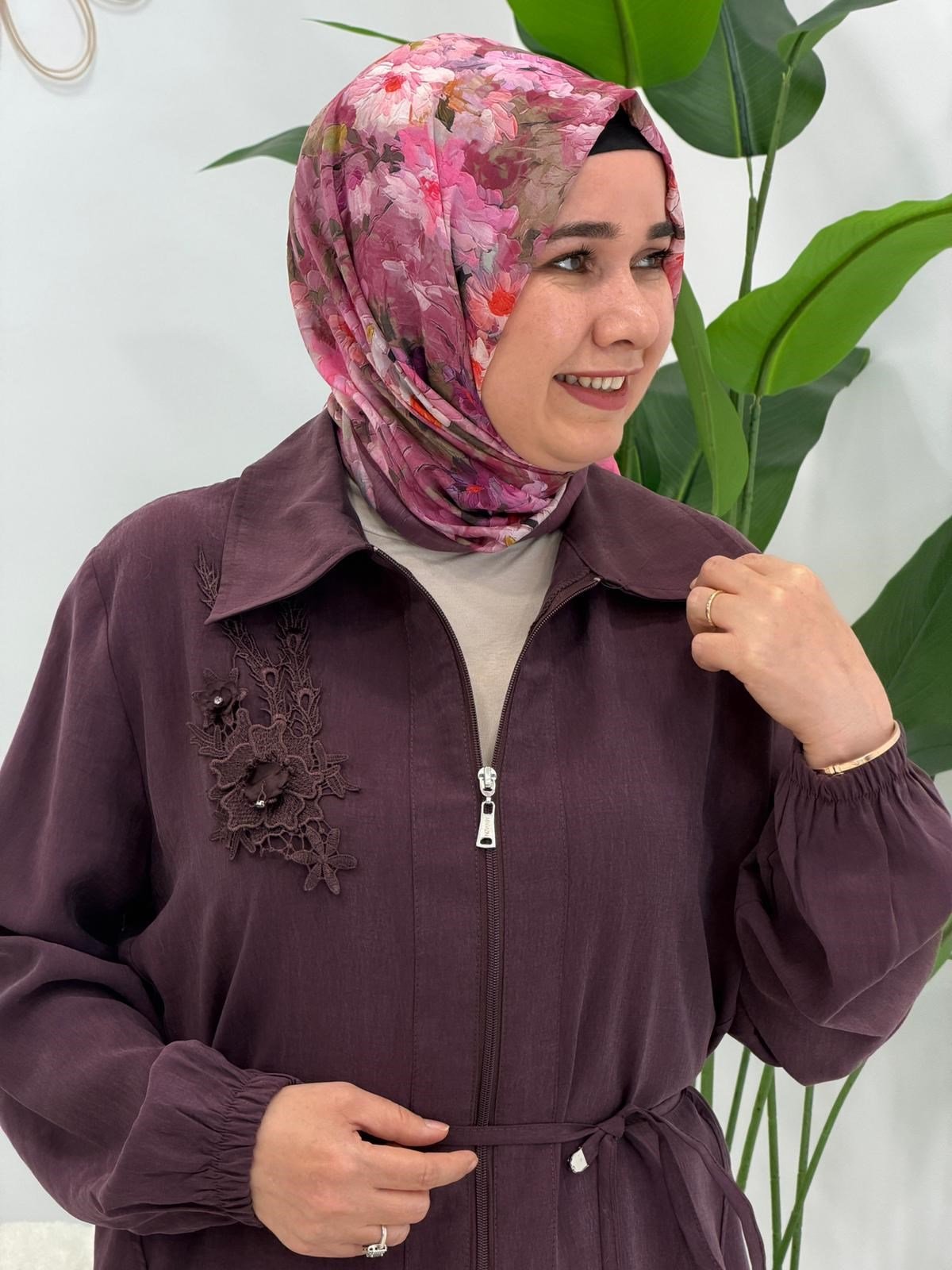Bordo Pantolonlu Takım