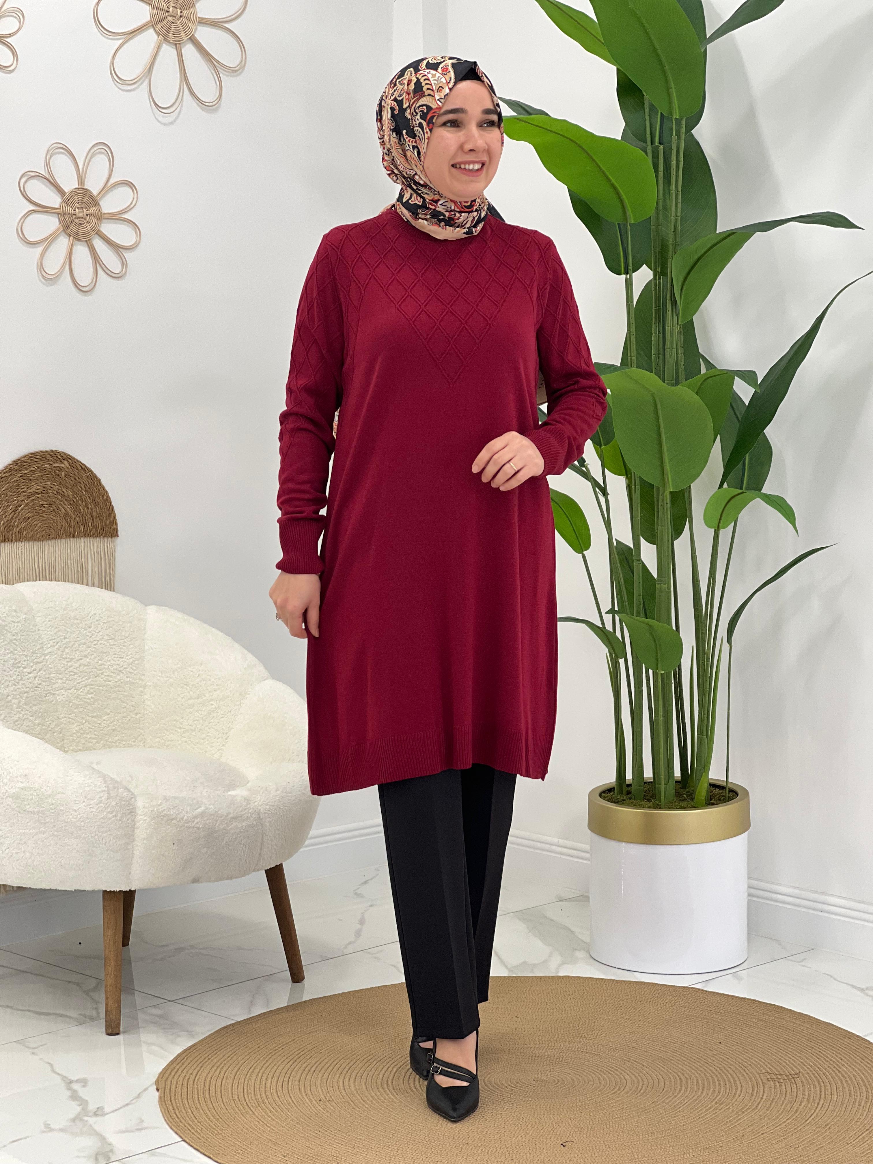 Bordo Triko Tunik