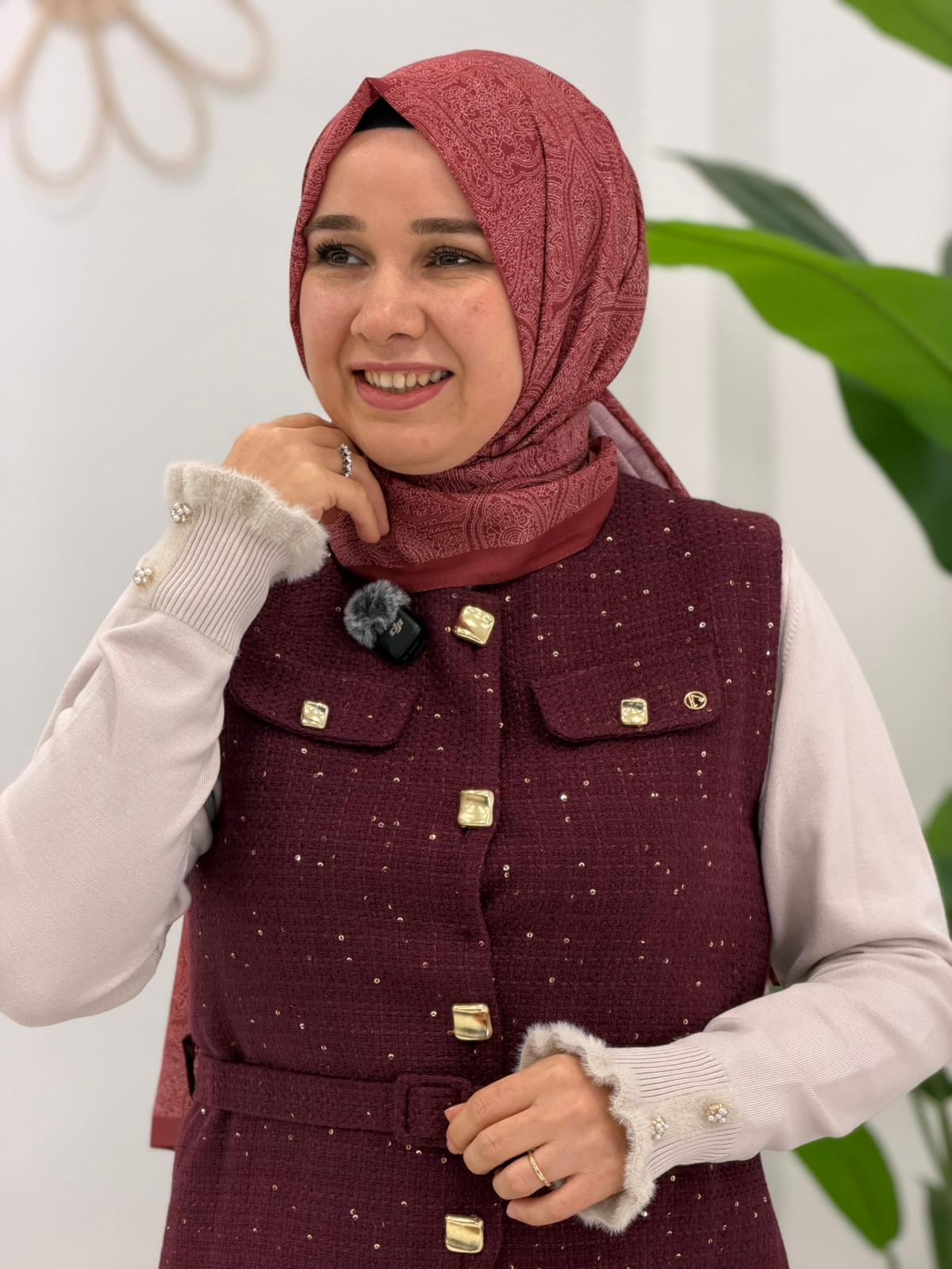 Bordo Tüvit Etekli Takım