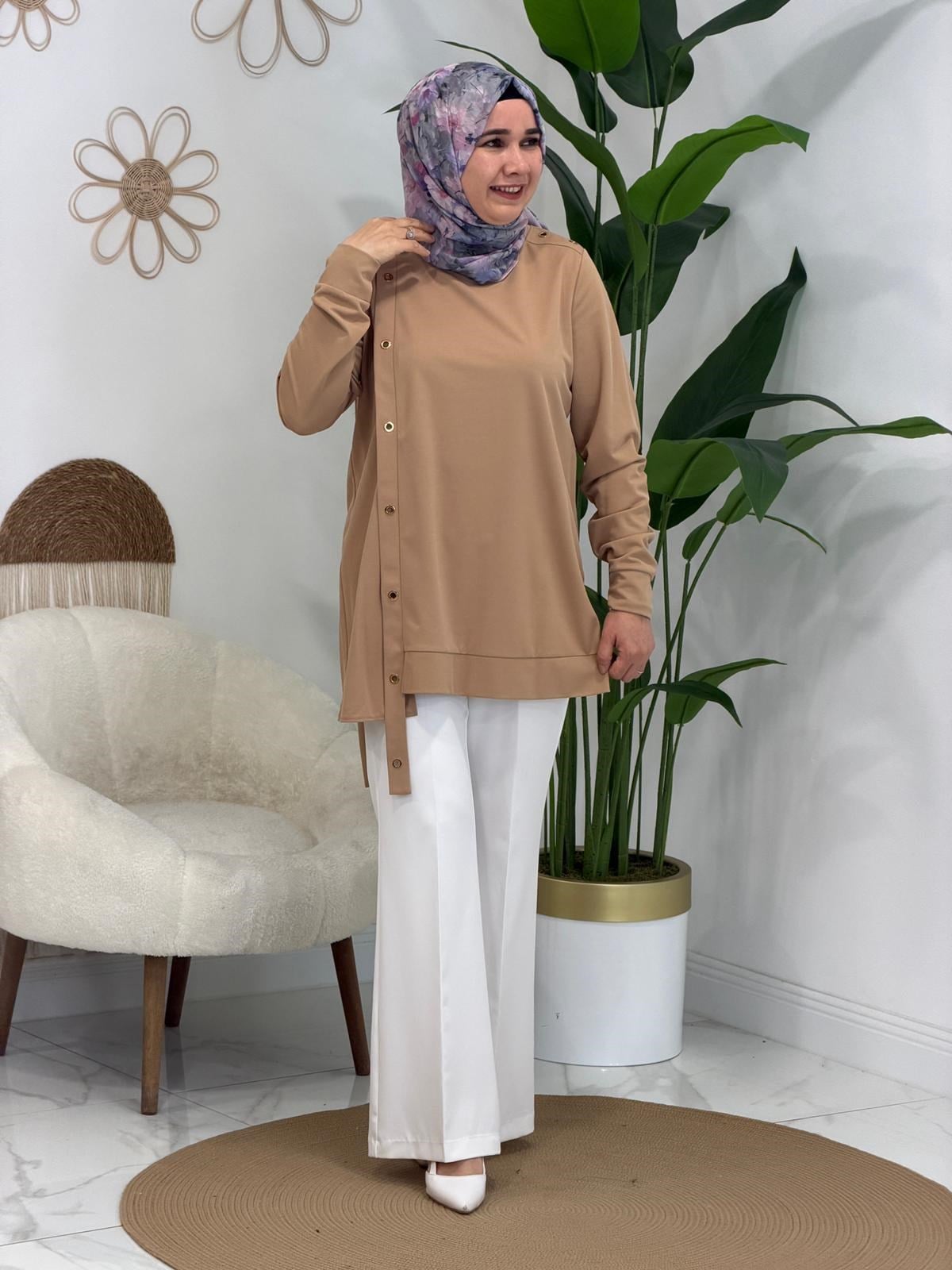 Camel Kuş Gözü Tunik
