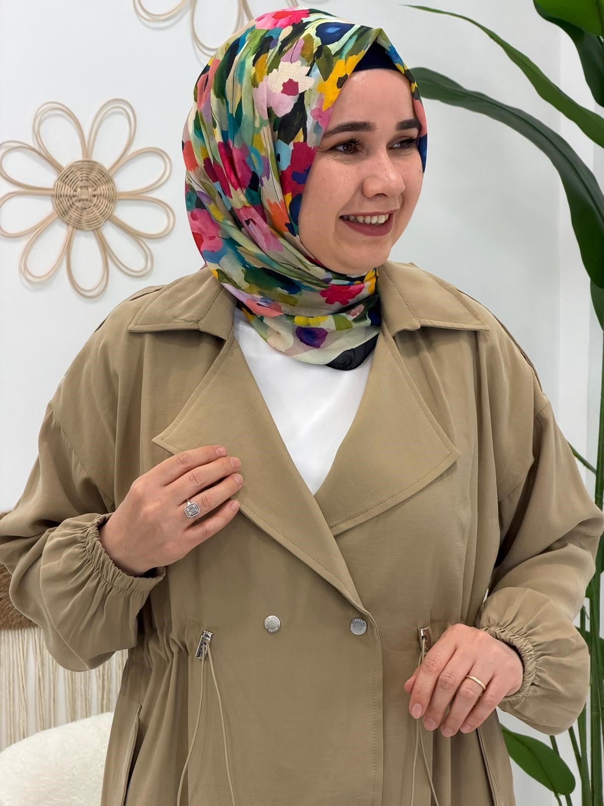 Camel Lavinya Çıtçıtlı Ceket
