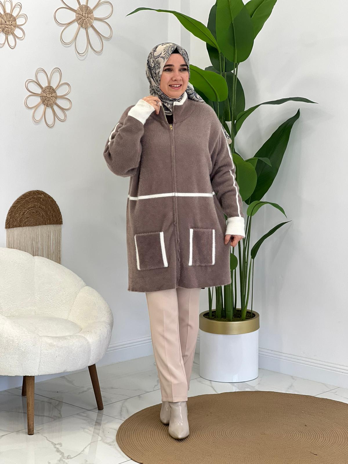 Cappuccino Angora Hırka