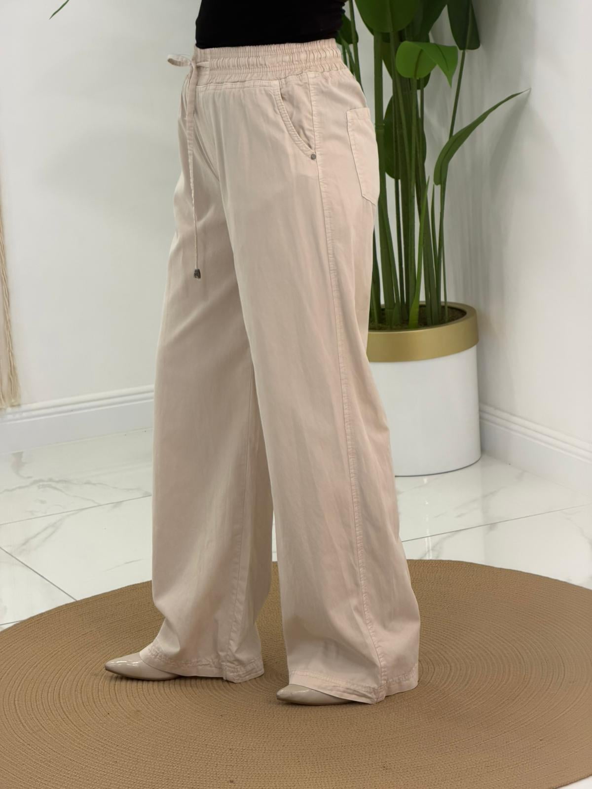 Ekru Tensel Pantalon