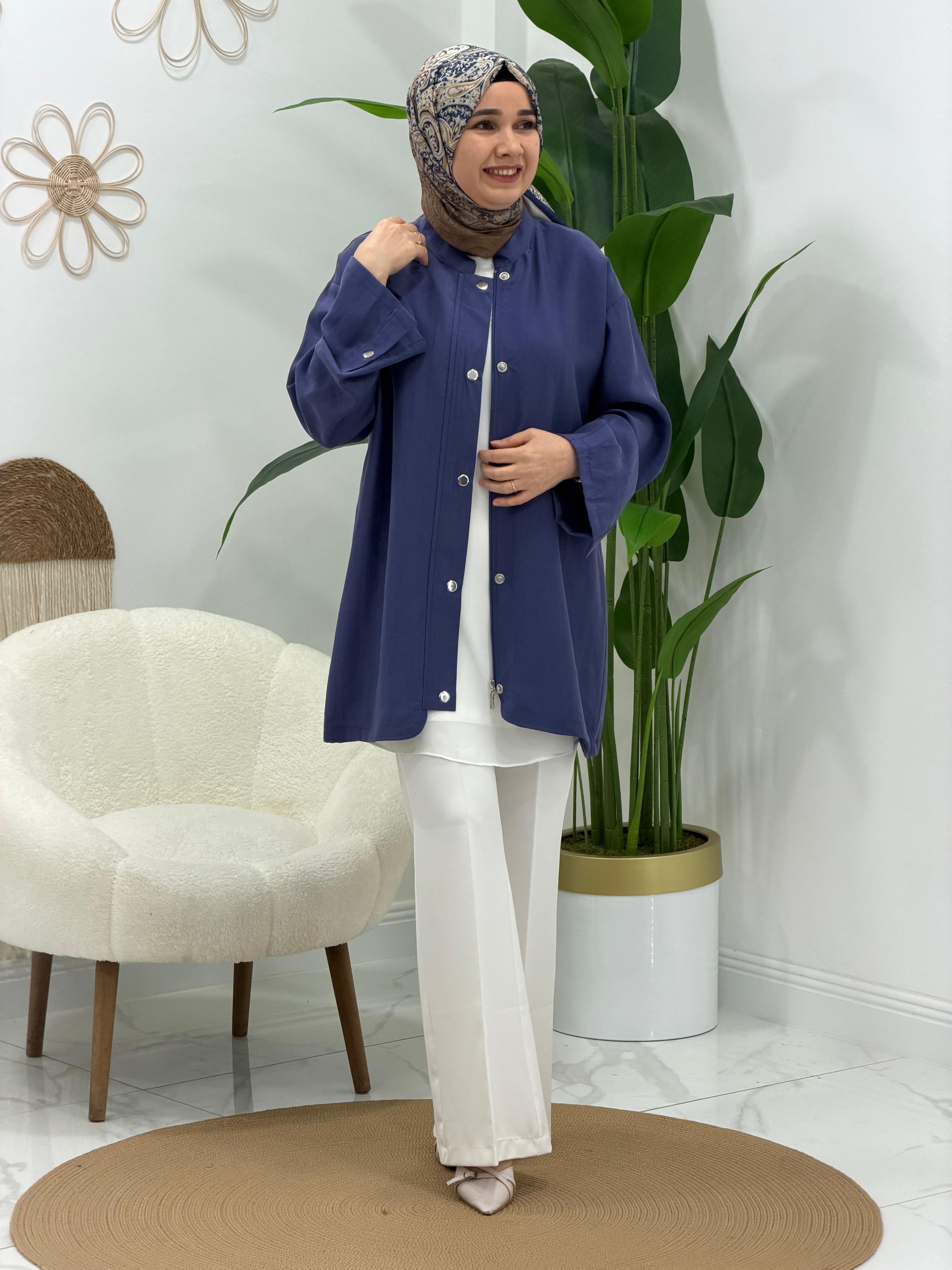 İndigo Ceket Tunik