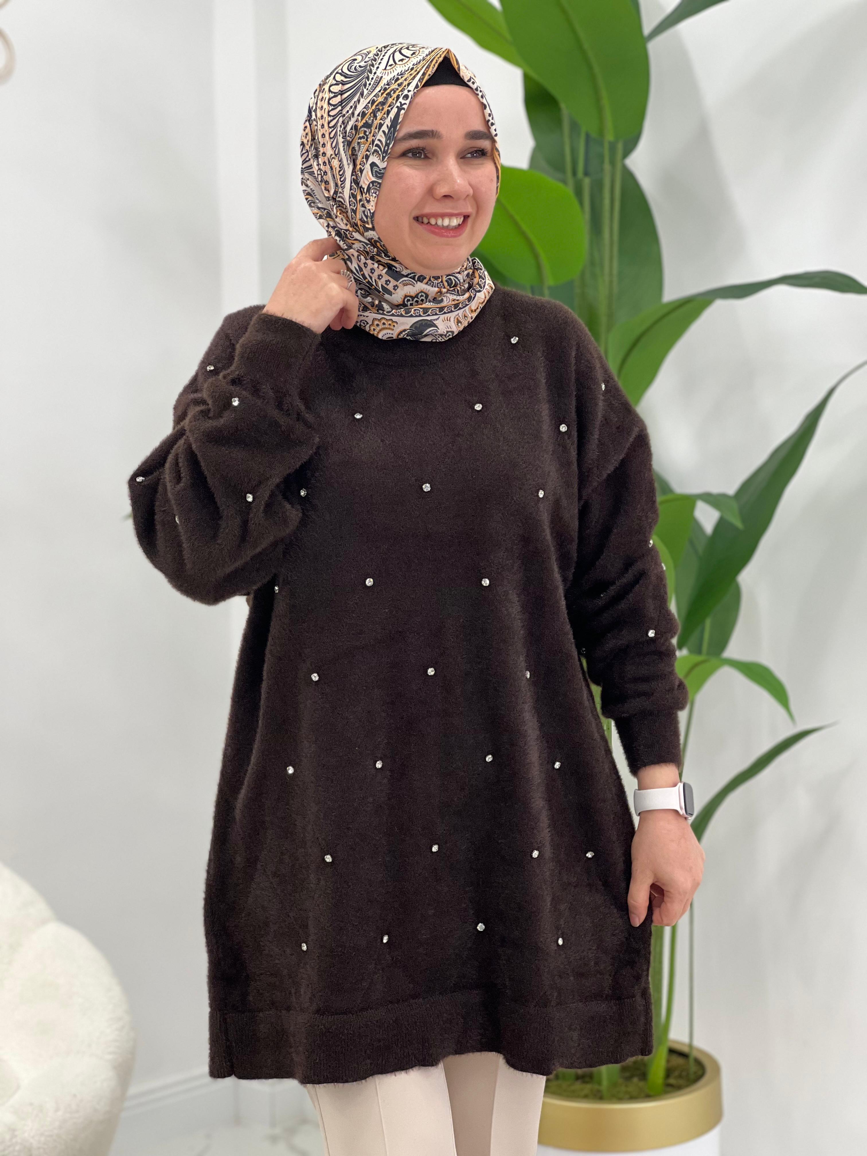 Kahve Angora Kazak