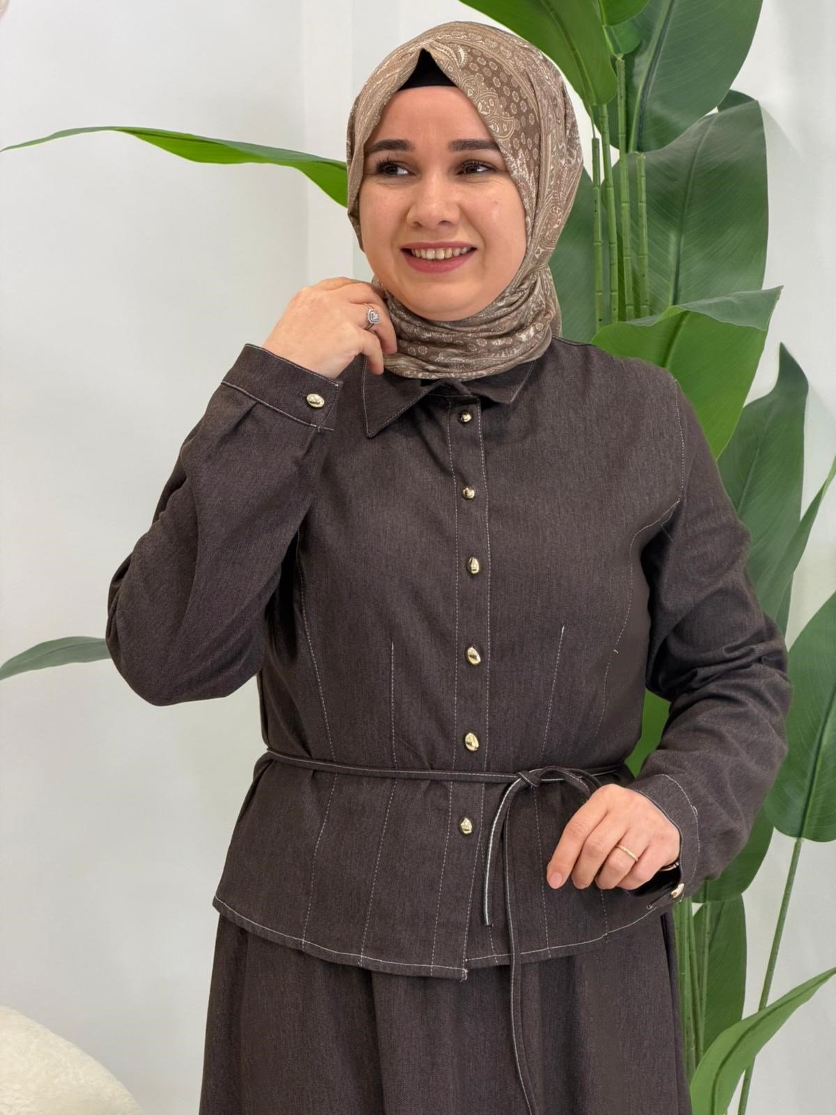 Kahve Anna Etekli Takım