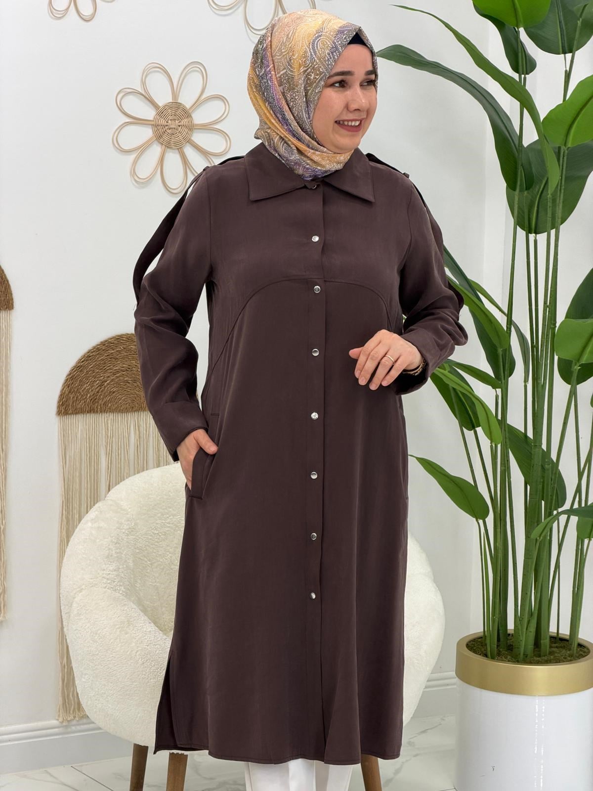 Kahve Çıtçıtlı Giyçık Kap