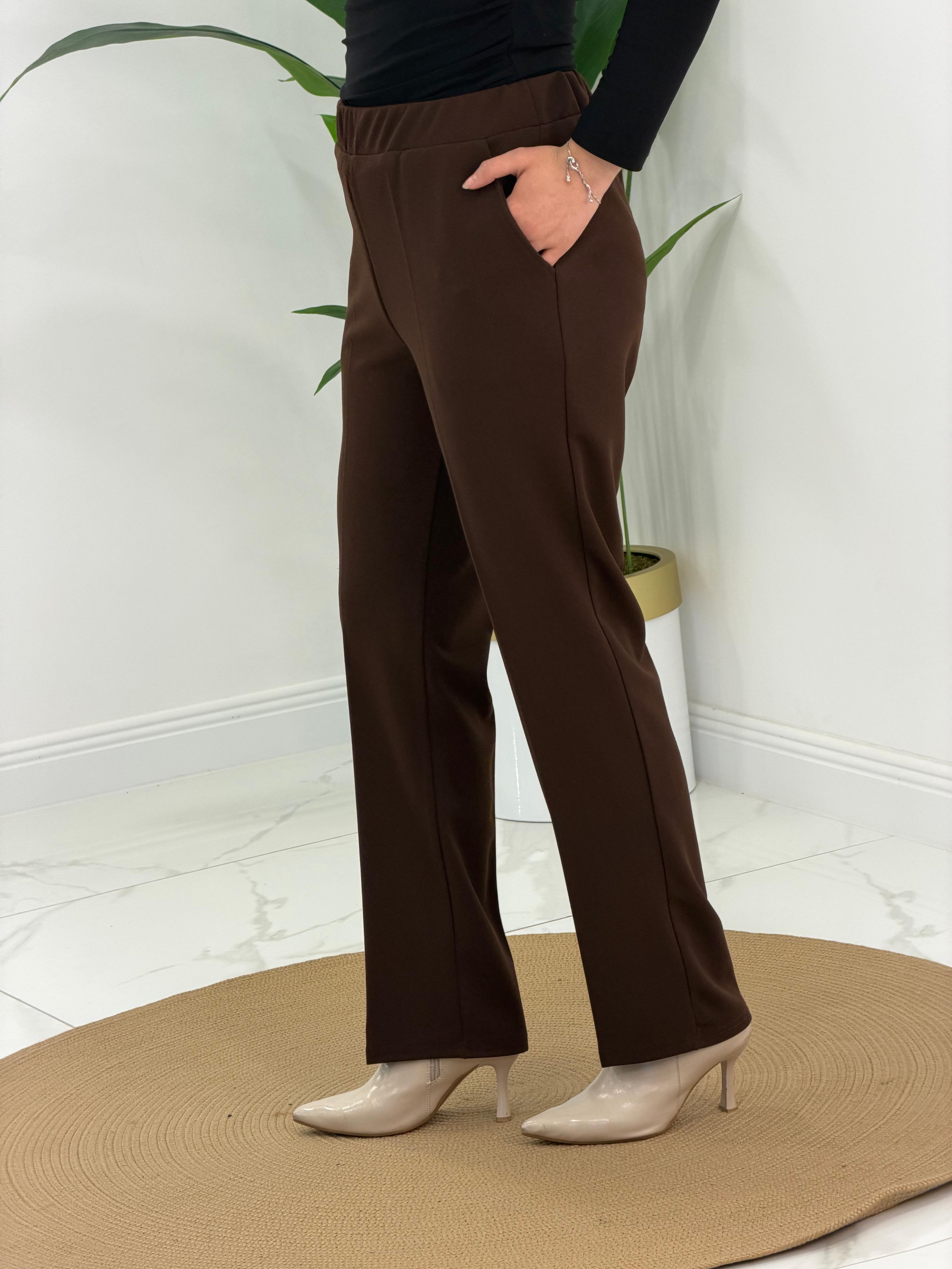 Kahve İthal Sucuba Dar Paça Pantalon