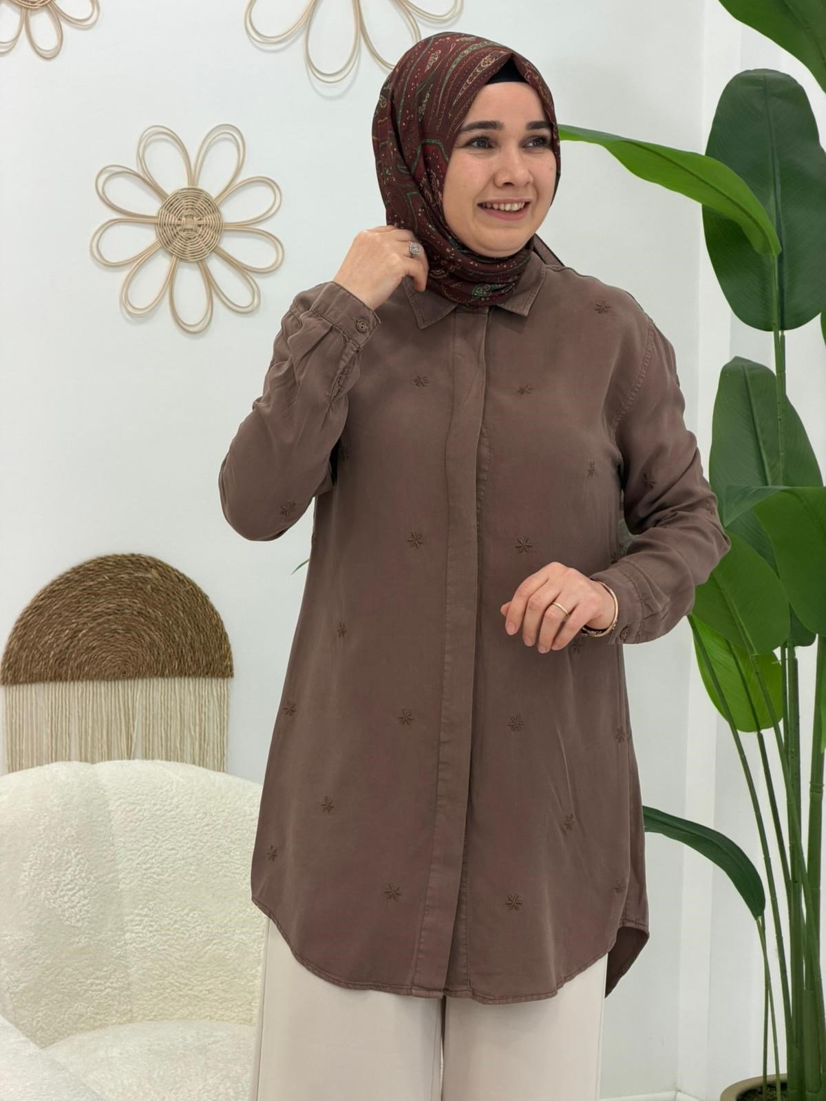 Kahve Kar Tanesi Tunik