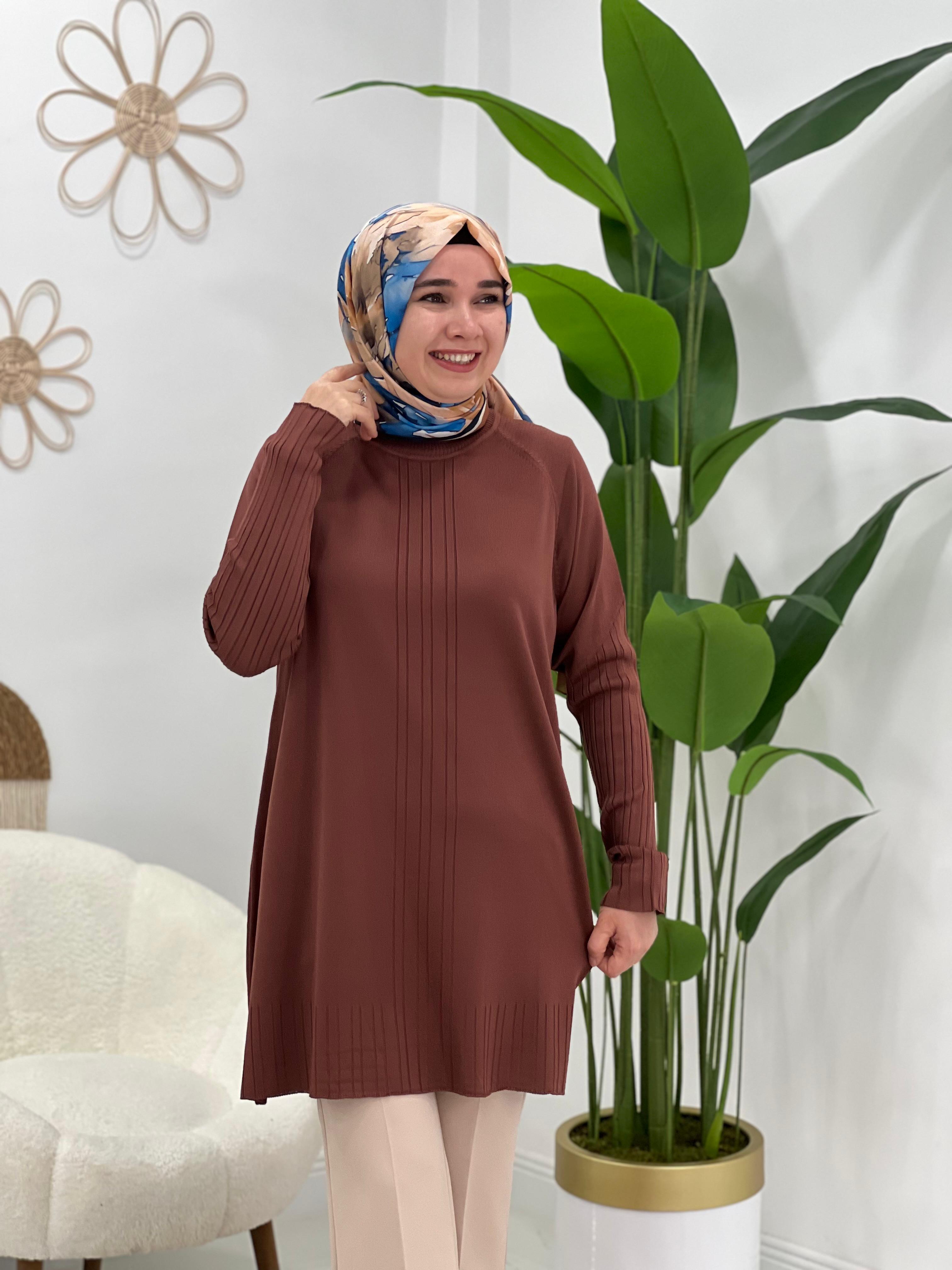 Kahve Merserize Tunik
