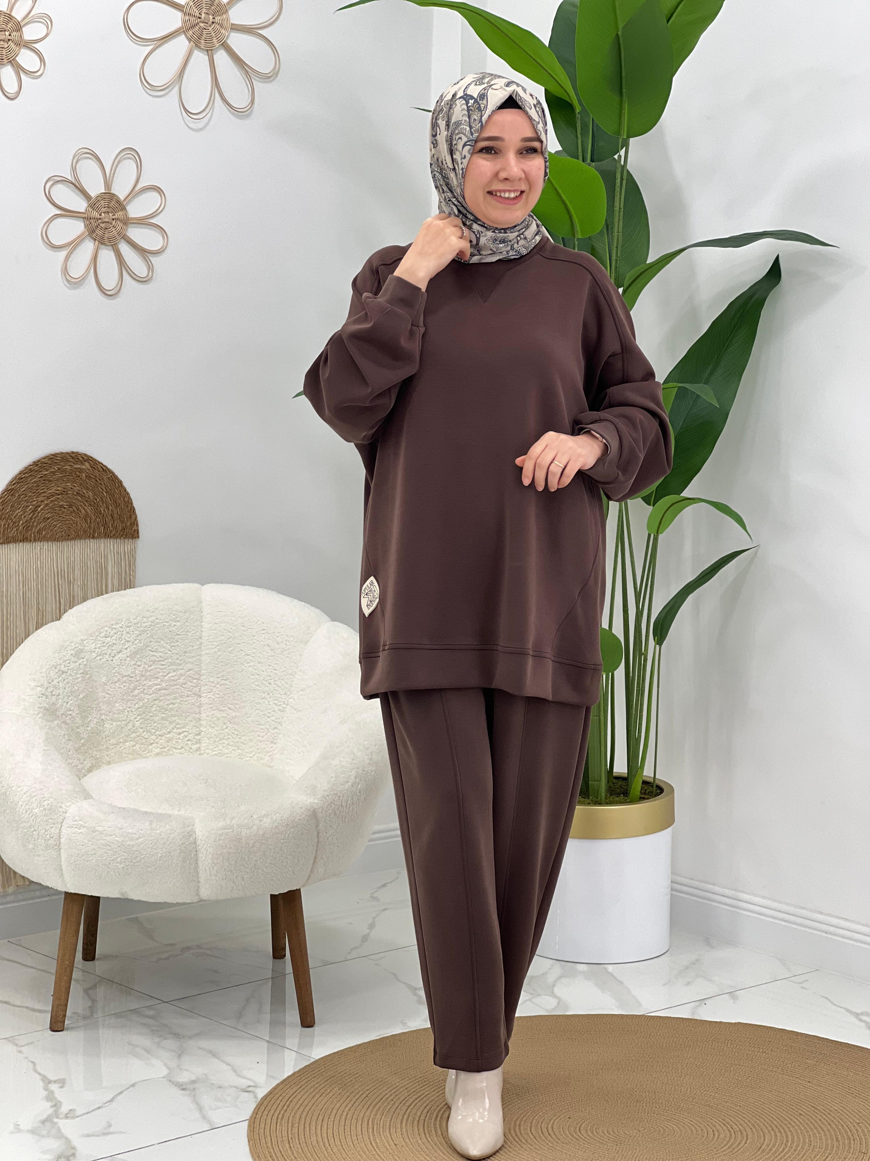 Kahve Modal Kumaş Takım
