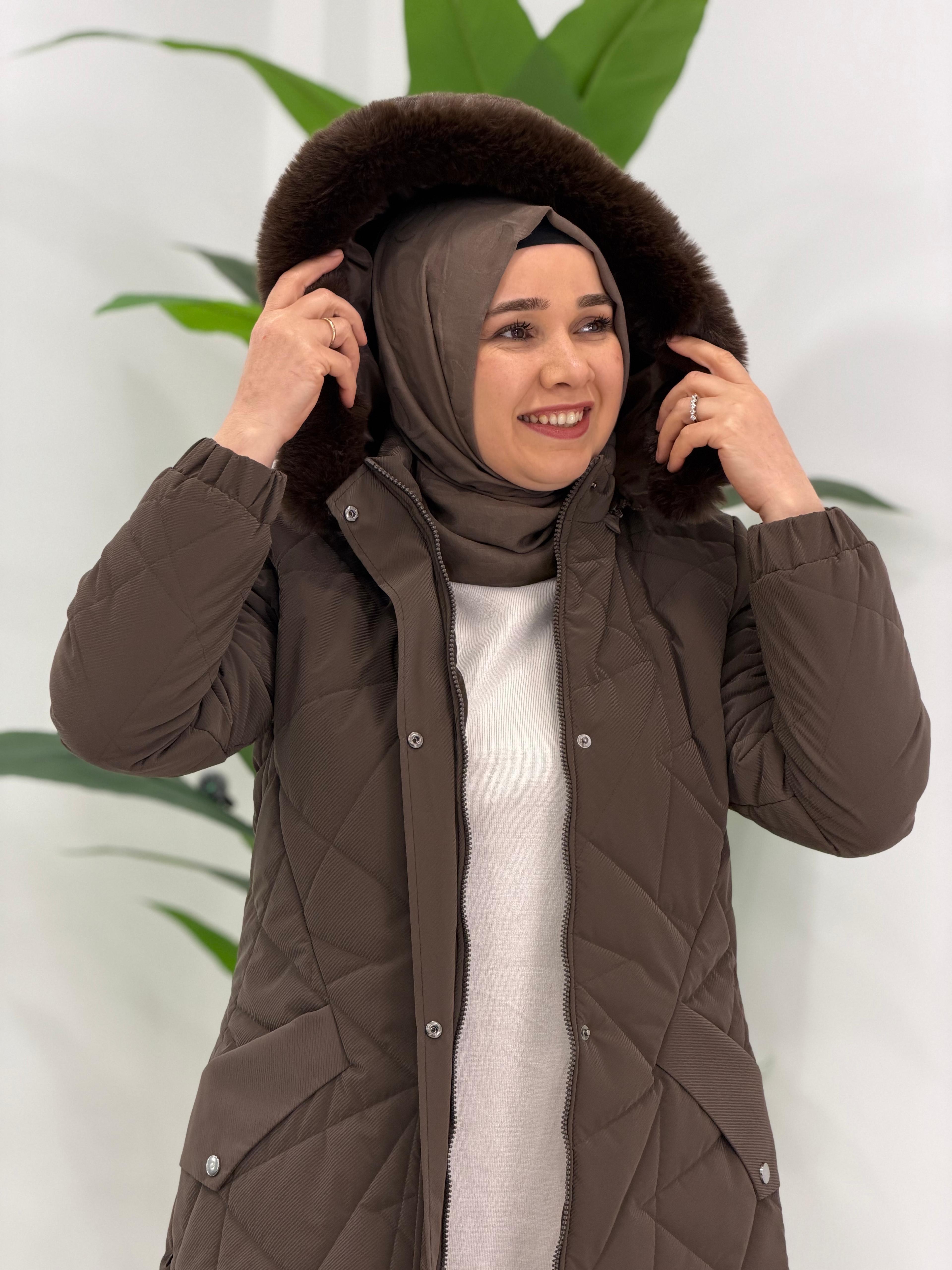 Kahve Şişme Mont