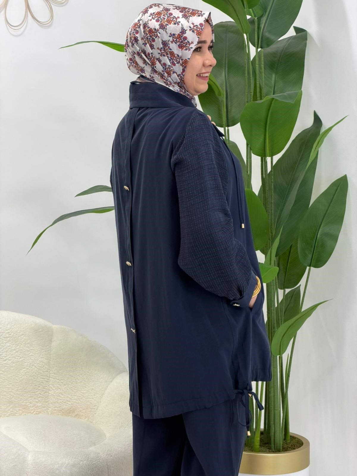 Lacivert Navy Pantolounlu Takım