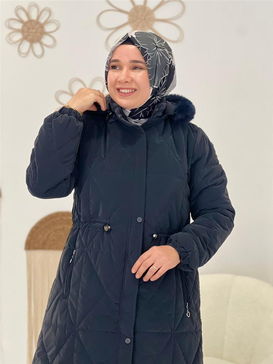 Lacivert Şişme Mont