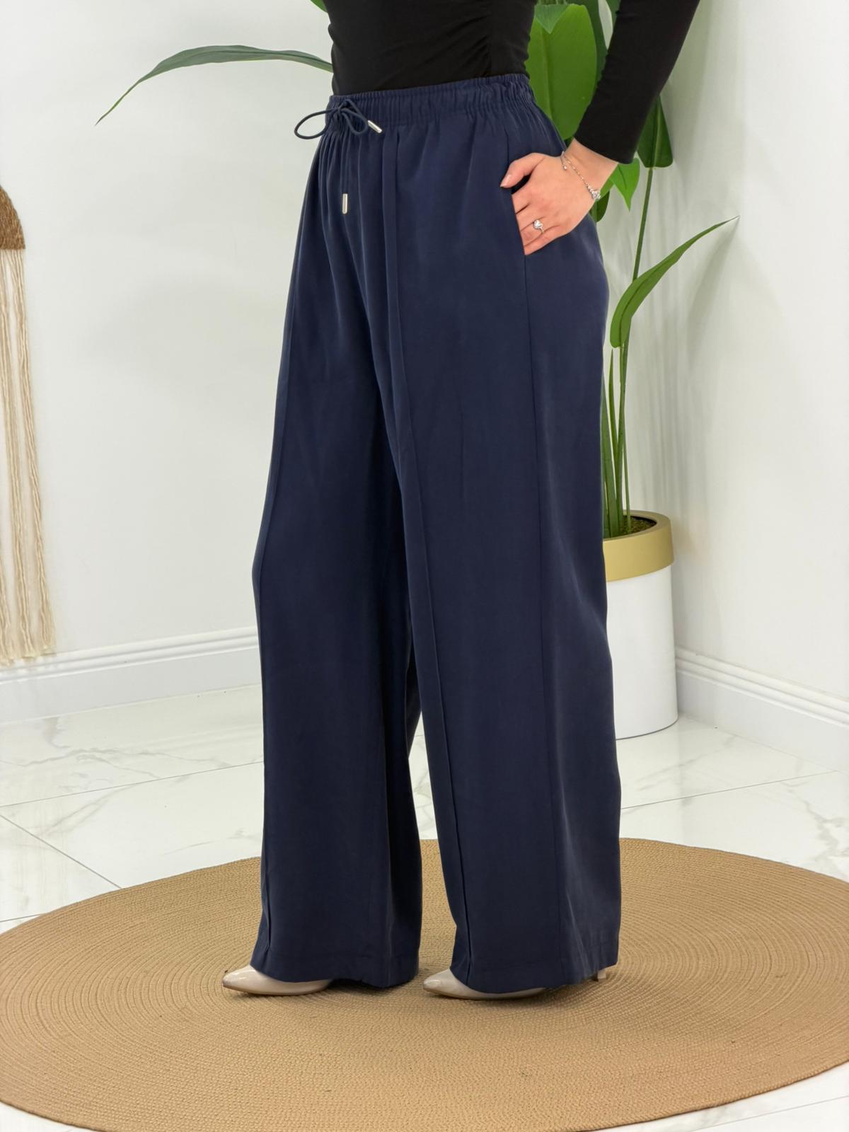 Lacivert Tencel Bol Paça