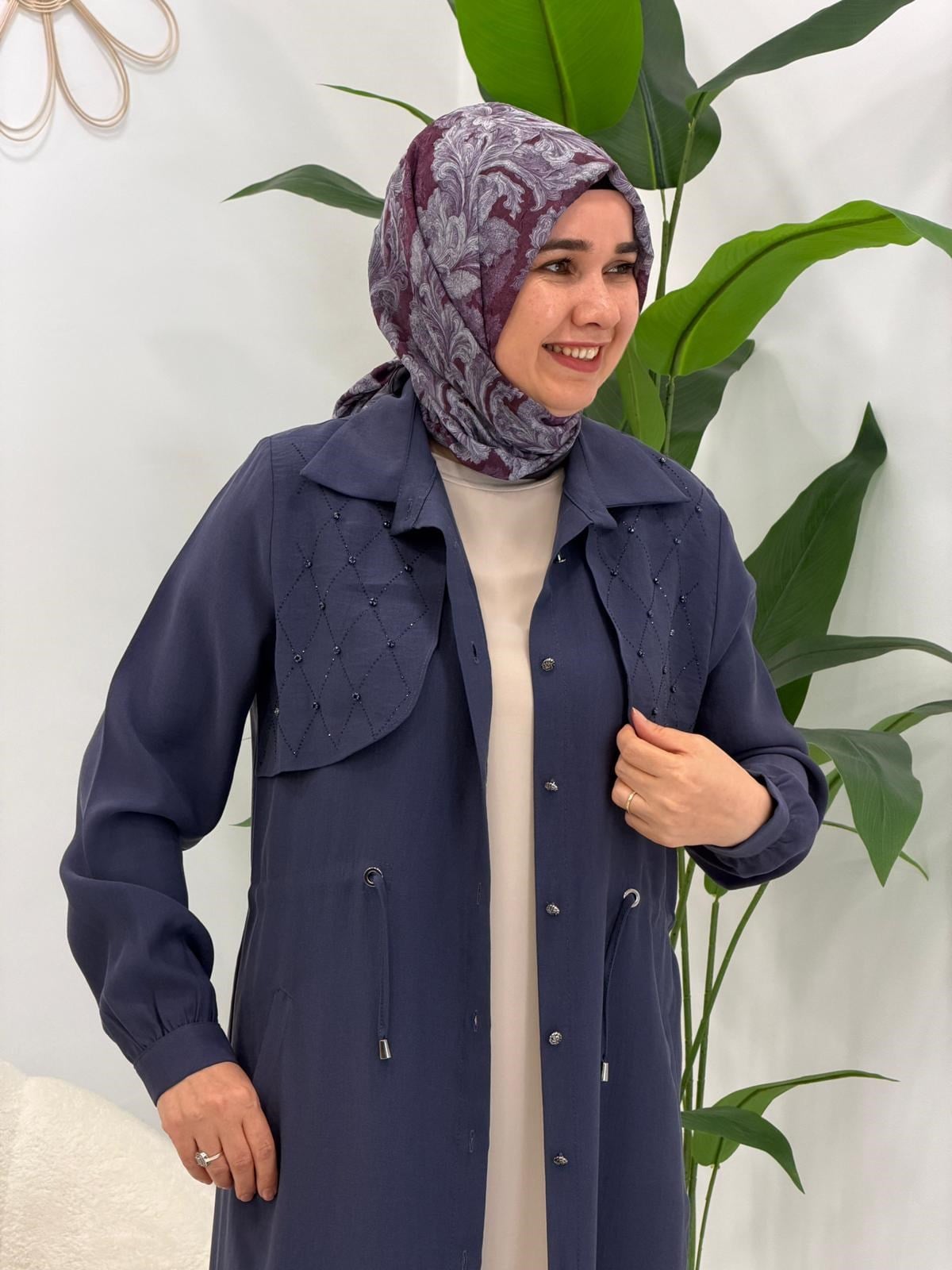 Lacivert Tensel Giyçık Kap