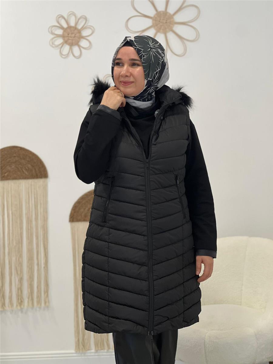 Mat Siyah Şişme Yelek