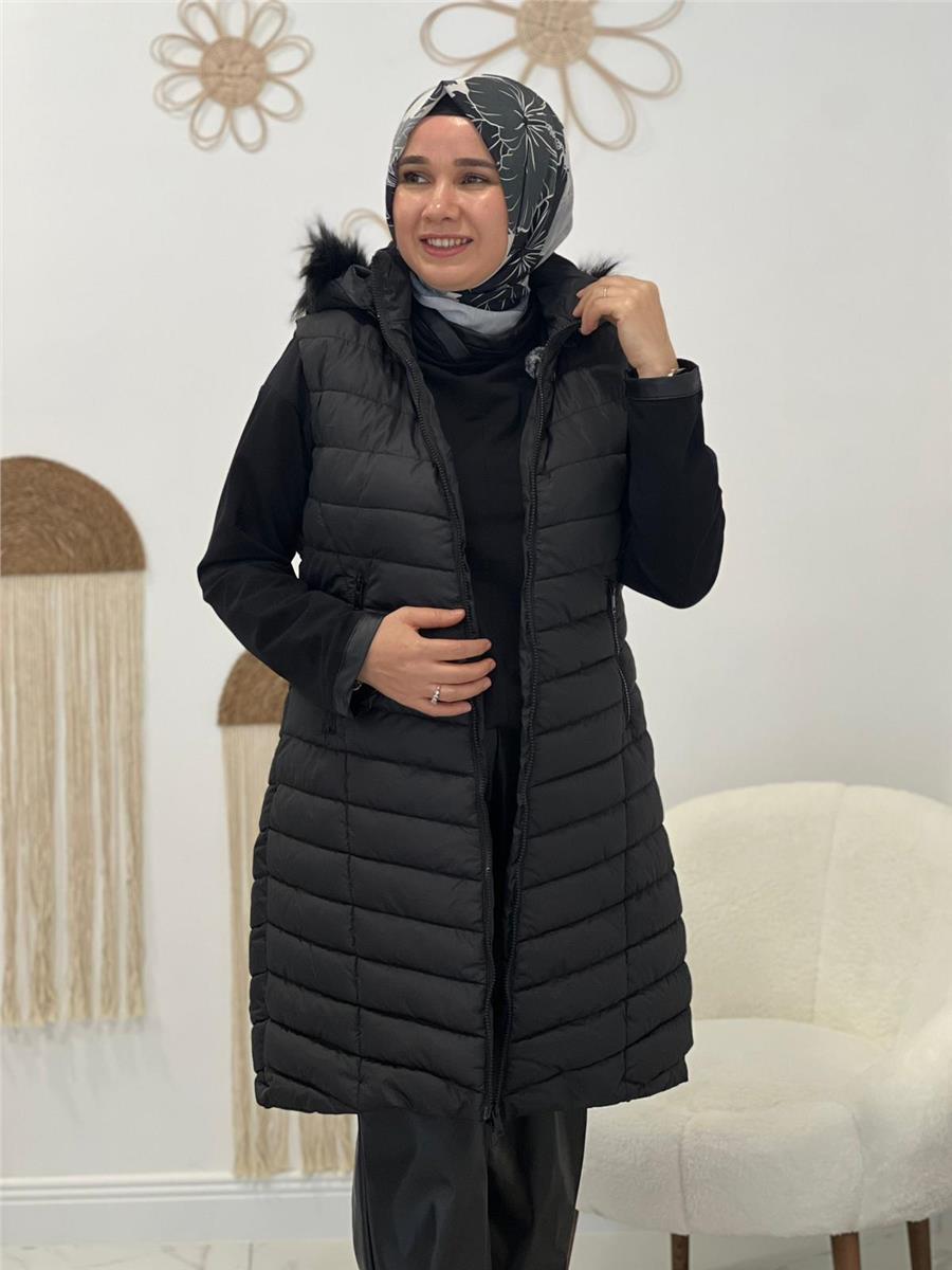 Mat Siyah Şişme Yelek