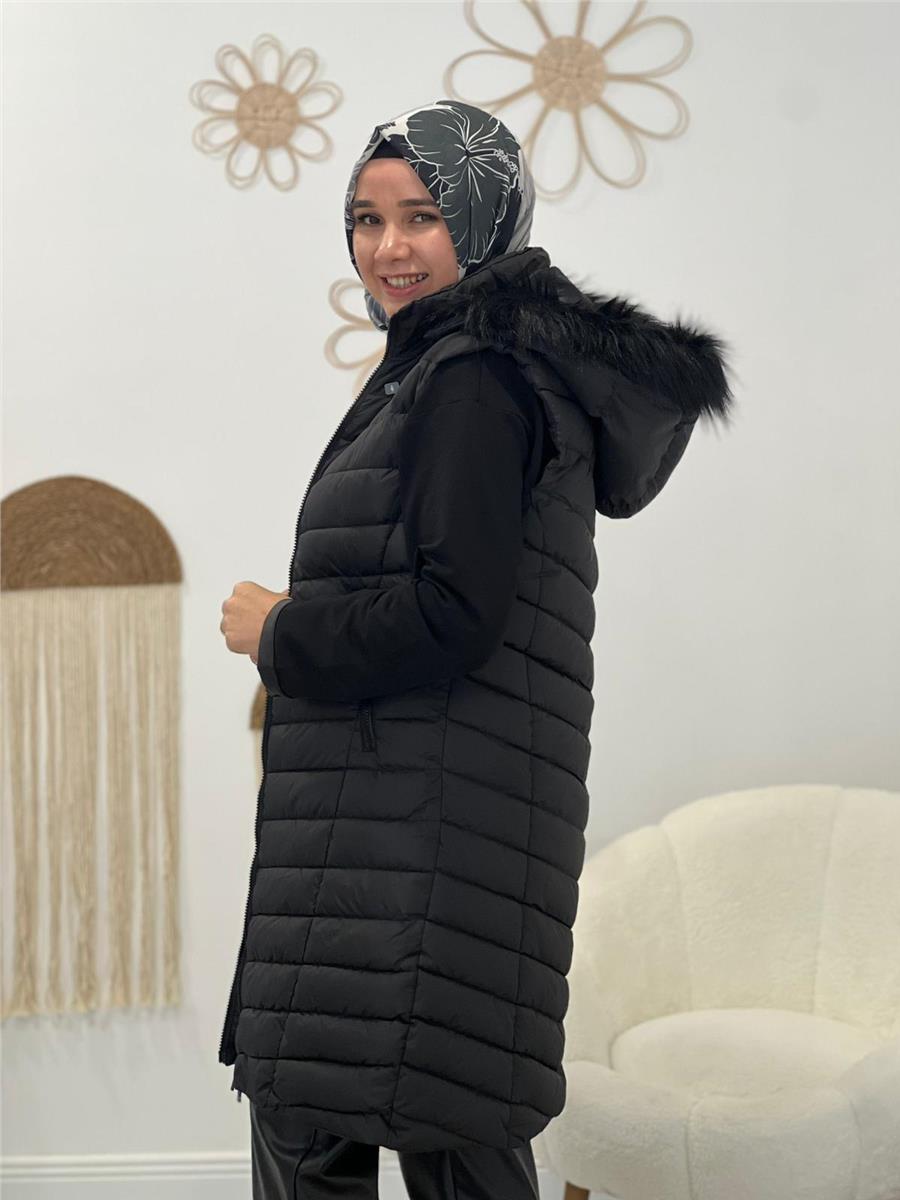Mat Siyah Şişme Yelek