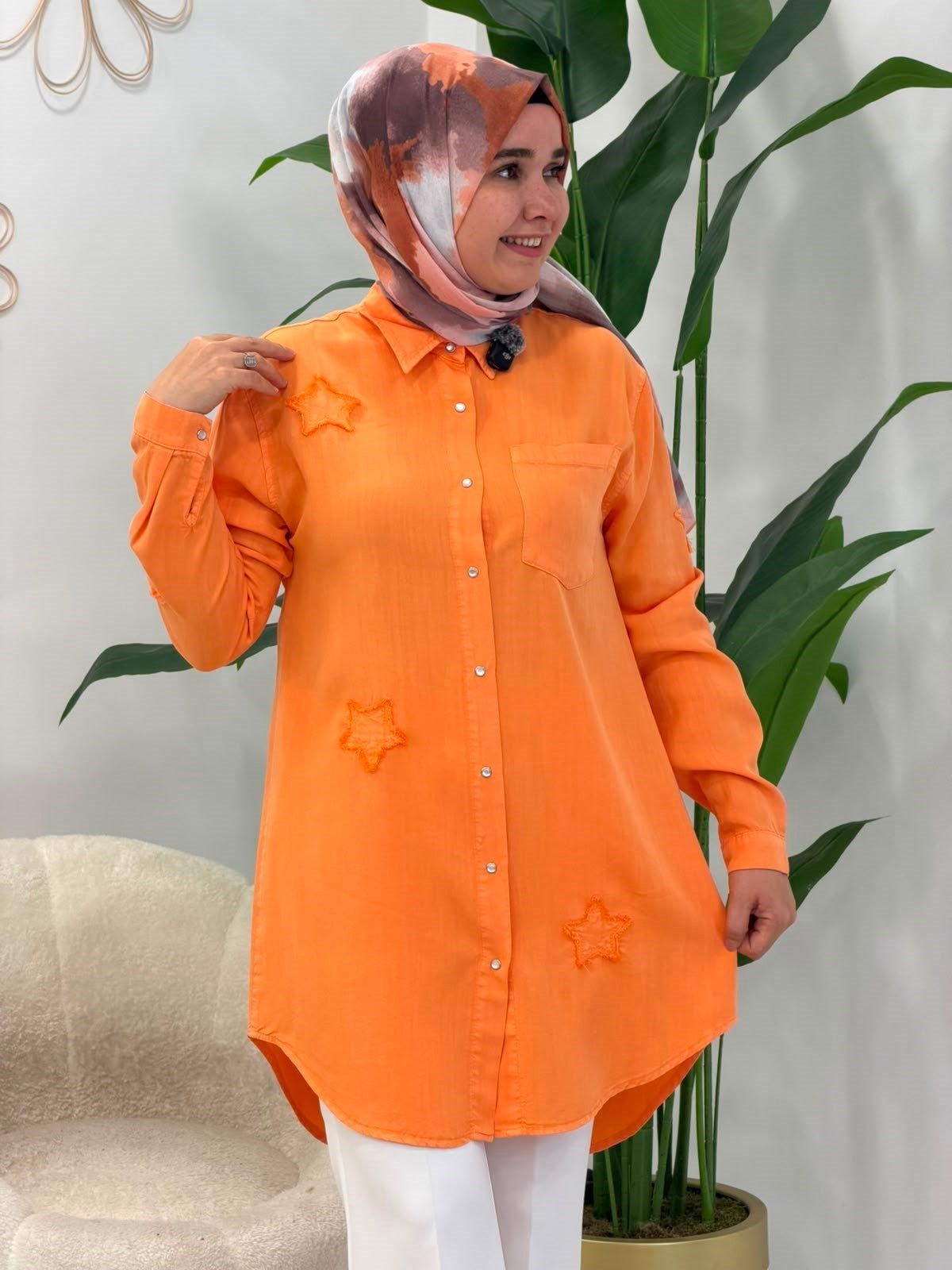 Oranj Yıldız Tensel Tunik