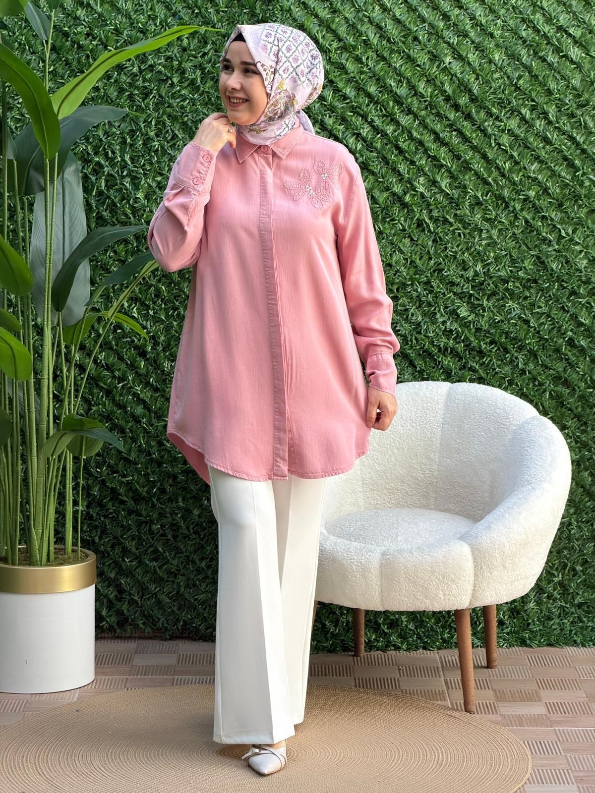 Pembe Tensel Tunik