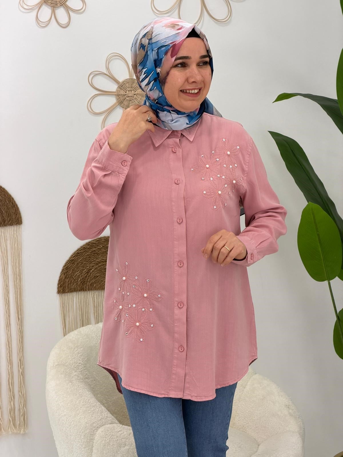 Pembe Tensel Tunik