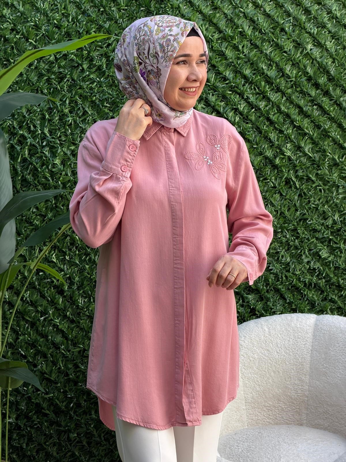 Pembe Tensel Tunik